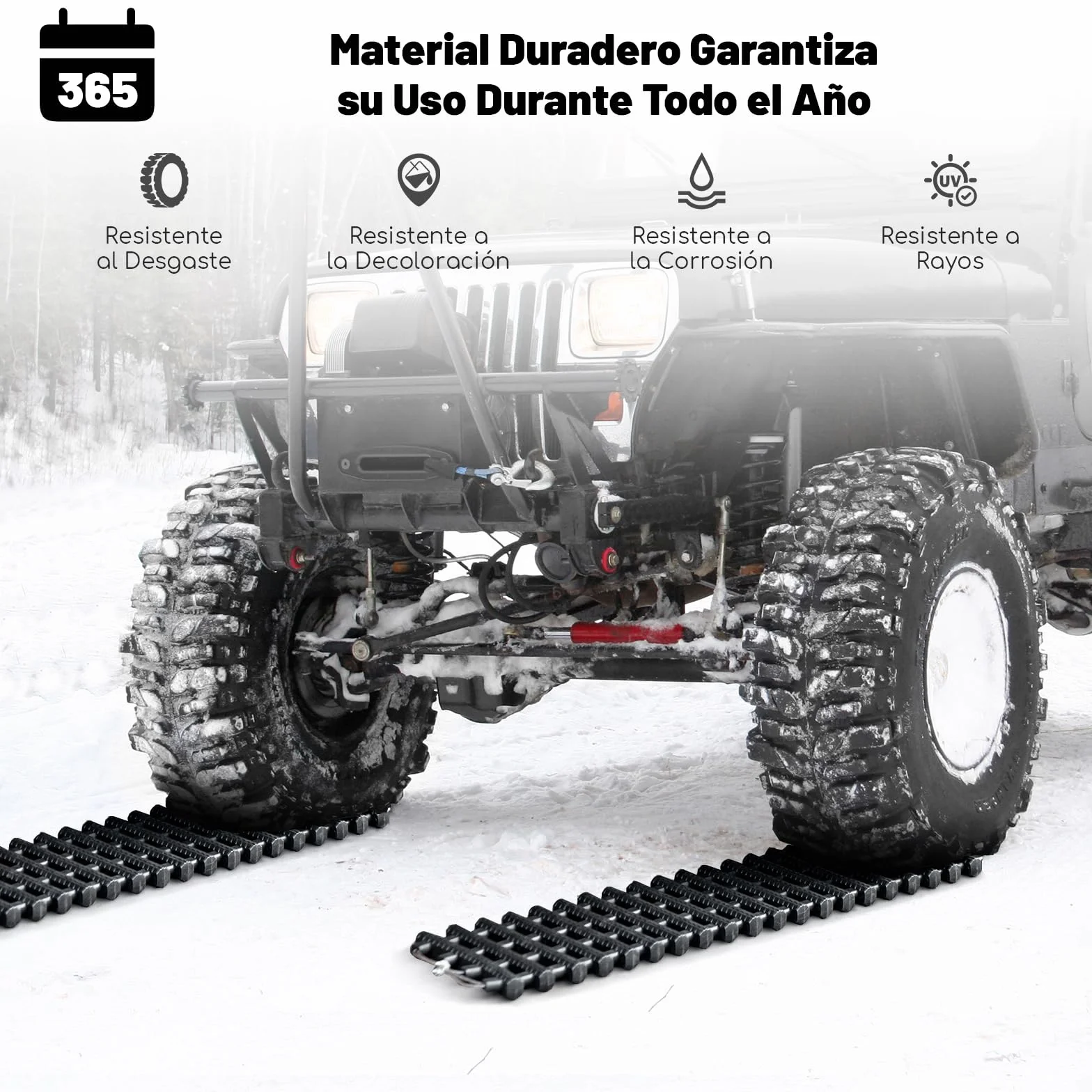 COSTWAY Juego de 2 Almohadilla Antideslizante Para Neumáticos, Alfombra de Tracción Enrollable de TPR, Tablas de Recuperación Plegable con Bolsa para Nieve, Hielo, Barro, Arena (82 x 21 x 2,8 cm)