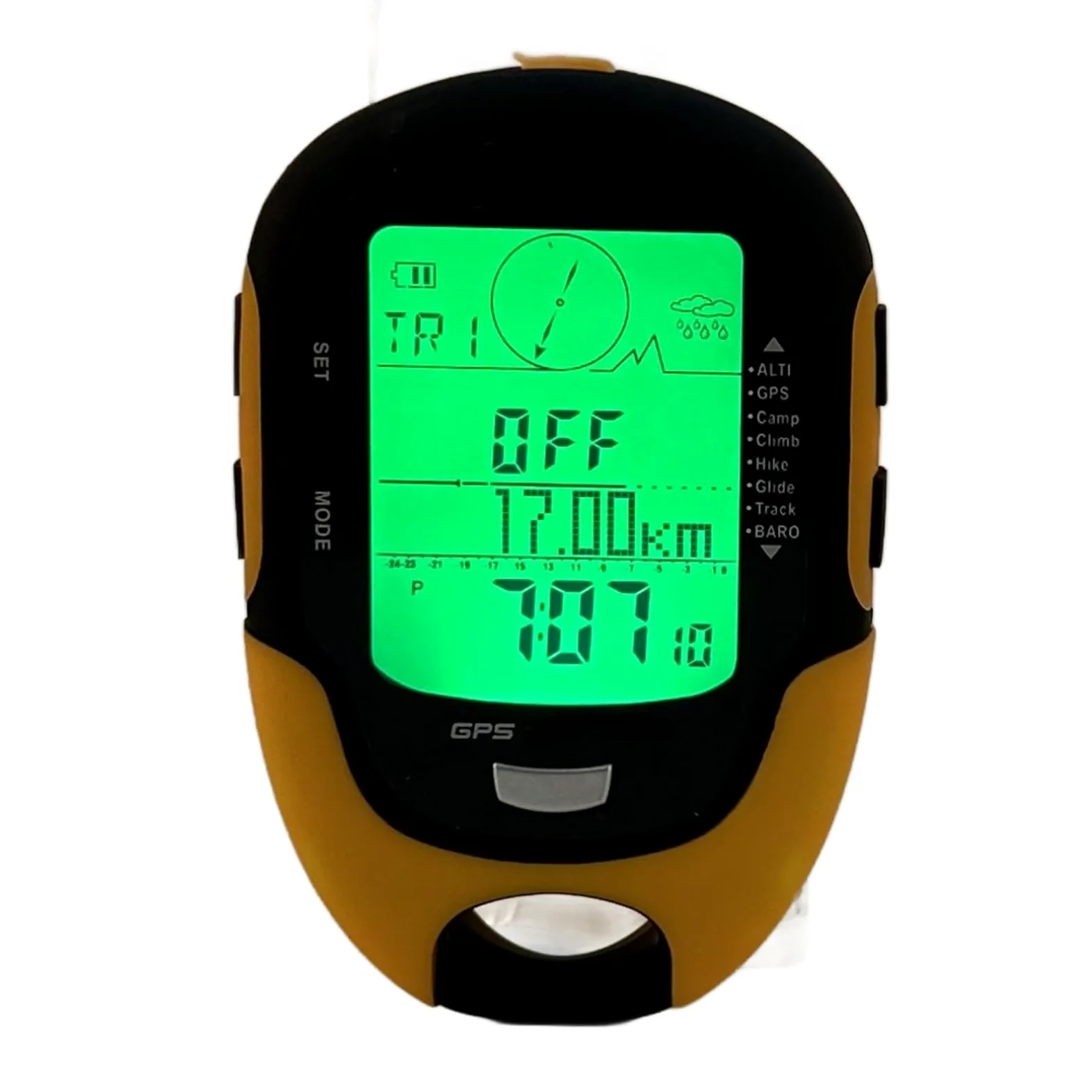 Altímetro electrónico GPS IPX4 Grado Impermeable Navegación Exterior Medidor de altitud Temperatura Humedad Brújula