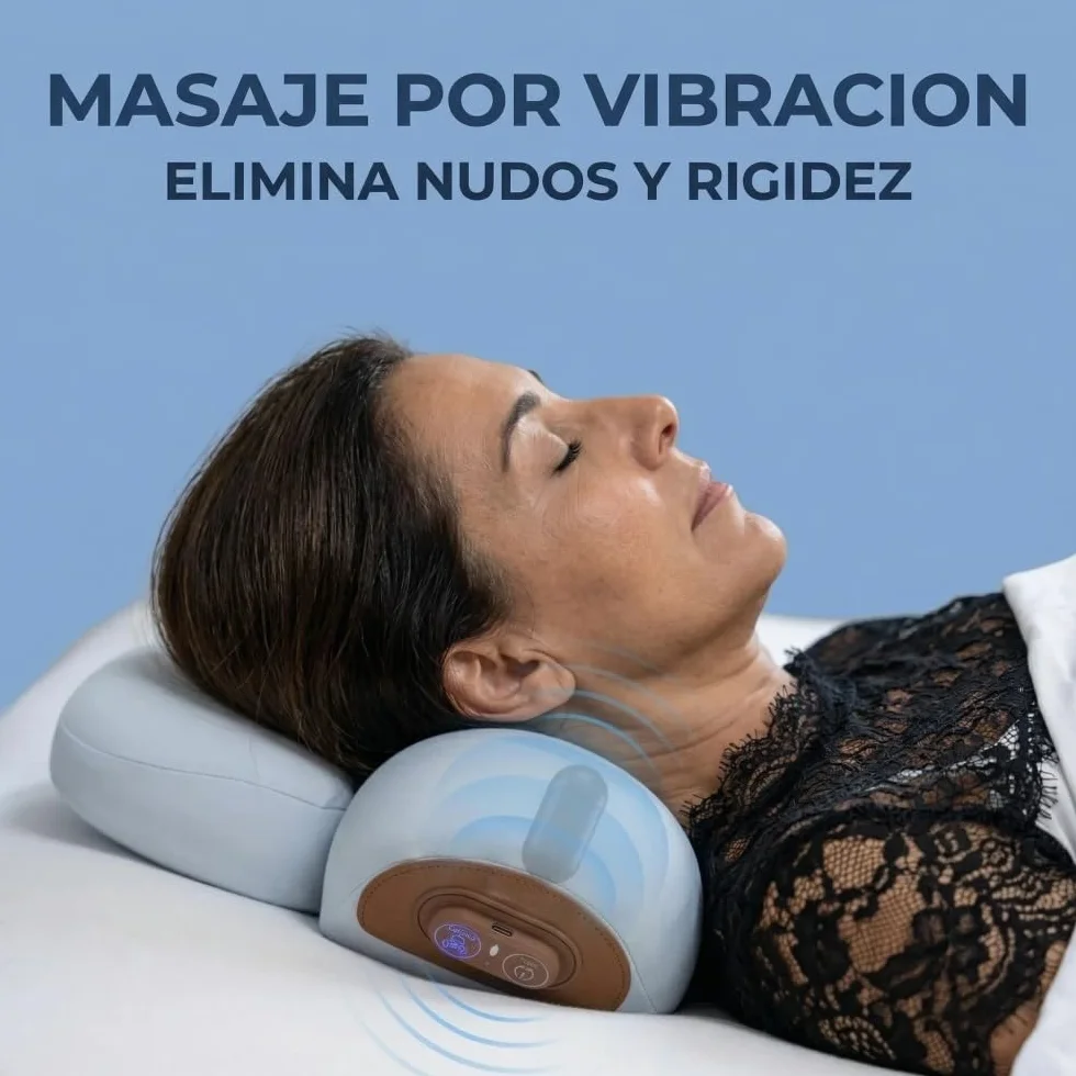 Almohada CerviFlex de masaje cervical 3 en 1 térmica espuma viscoelástica ergonómica