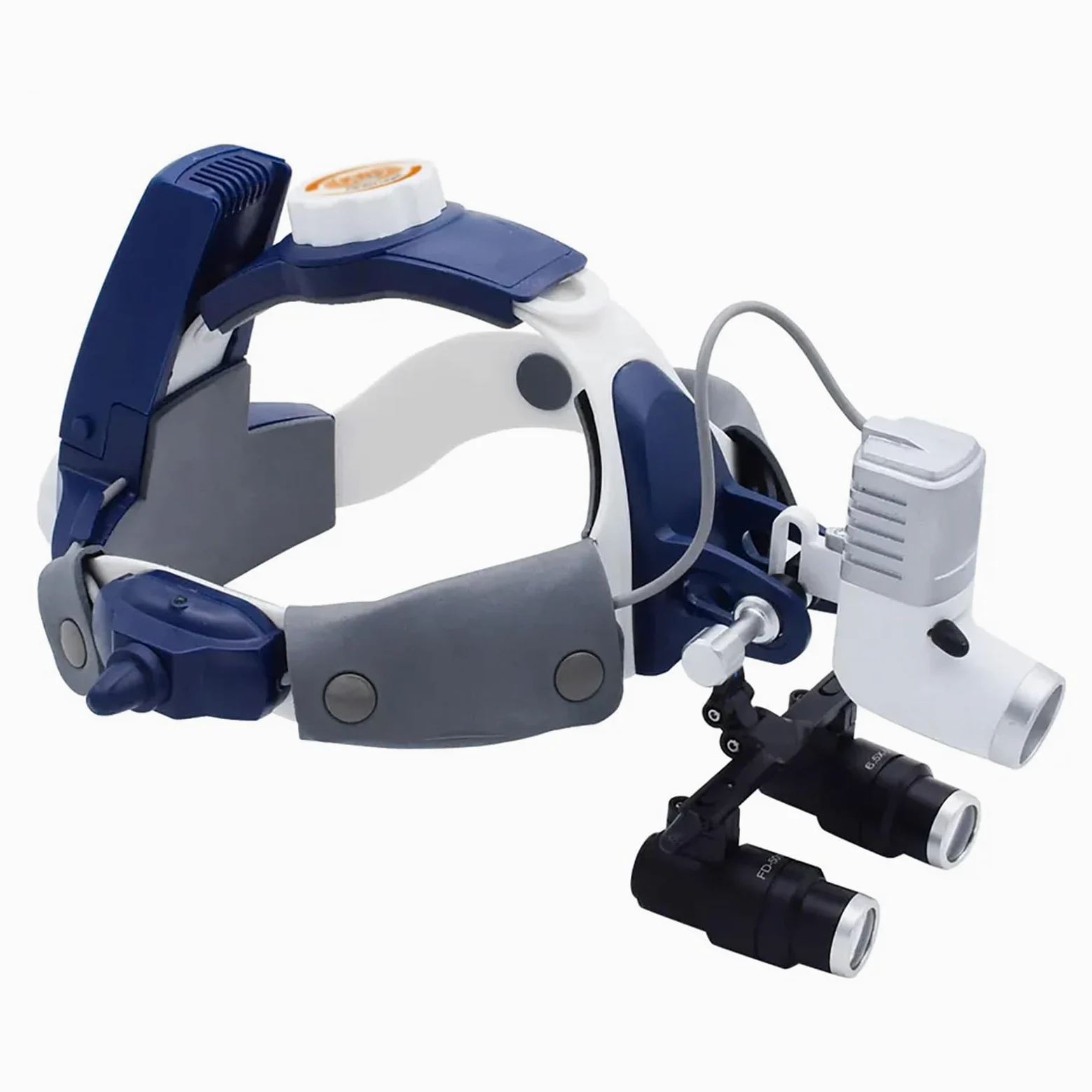 Linterna Frontal Quirúrgica Dental con Banda para La Cabeza,lámpara Frontal Médica Quirúrgica LED con Punto Y Brillo Ajustables,Temperatura Color 4000-5000K Y Distancia Trabajo 340-500 Mm