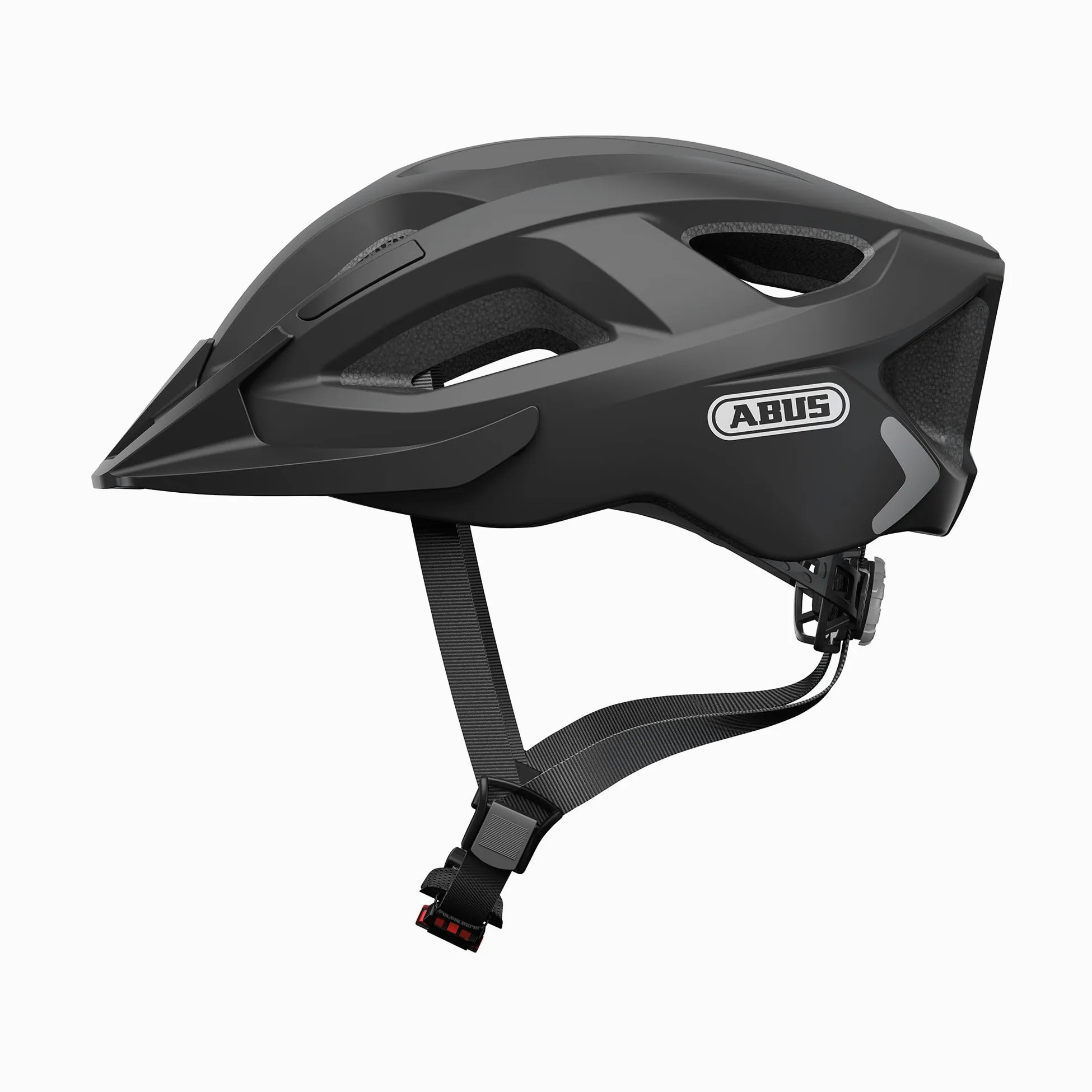 ABUS Casco de Bicicleta Aduro 2.0 con Luz, Negro Mate, Talla L | Casco deportivo urbano, unión In-Mold EPS y policarbonato, buena ventilación, reflectores