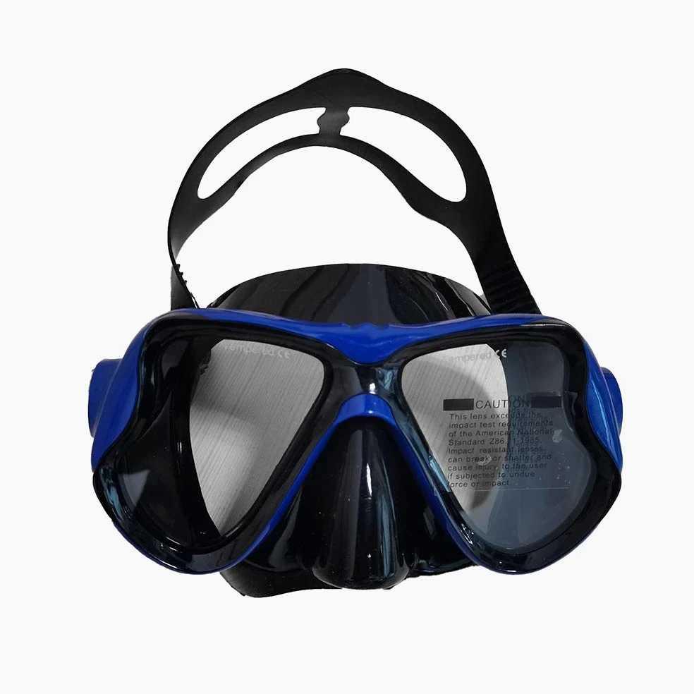 Snorkel Set Anti-Fog Snorkeling Máscara de Buceo con Tubos de respiración Libres mejorados Snorkel Superior seco antifugas para Adultos y jóvenes Azul
