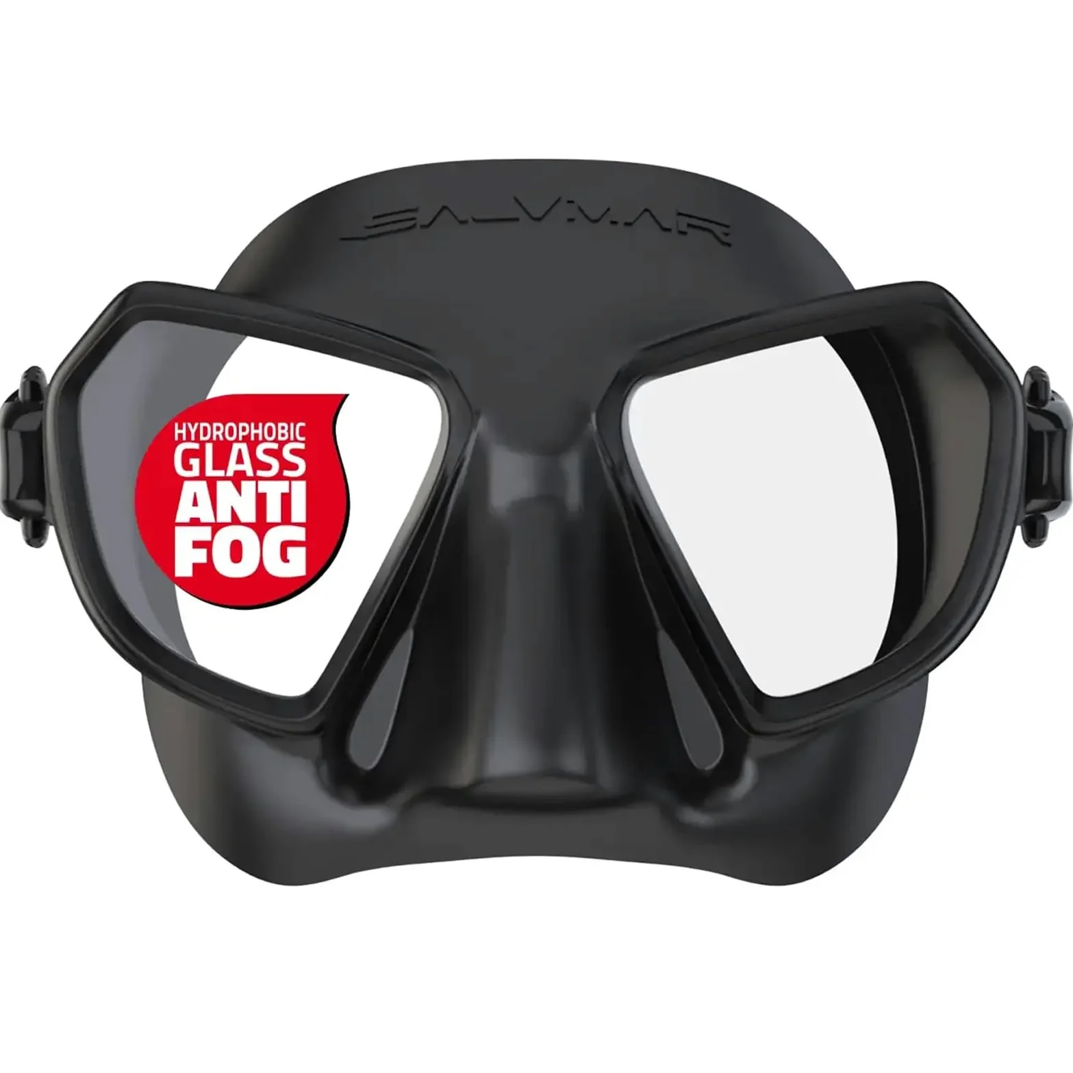 SALVIMAR Noah - Máscara de buceo antivaho para adultos, ajustable, de bajo volumen, amplia vista panorámica, máscara de buceo y pesca submarina con lentes antivaho integradas y falda de silicona