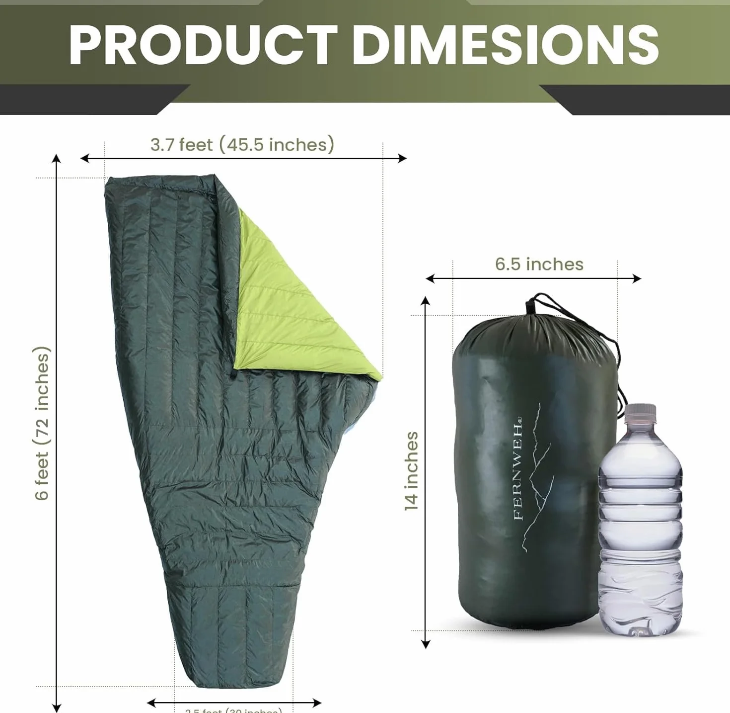 Saco de dormir ultraligero 850 plumón ultraligero manta de camping