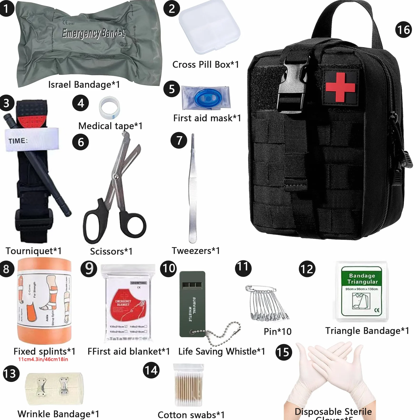Tactical EMT Medical,táctica Bolsa MOLLE Pouch,Médica Bolsa,Botiquín de Primeros Auxilios,Táctica Compacta Botiquín,Bolsa de Emergencia,Kit Primeros Auxilios,Bolsa EMT Kit de Supervivencia