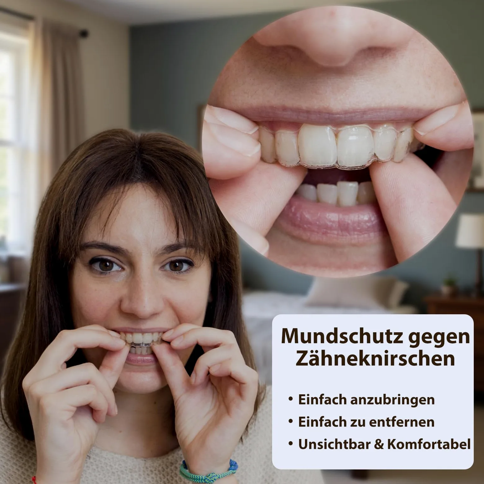 Férulas descarga bruxismo personalizada (Mandíbula sup. e inf.) | Sin BPA, cómodo y resistente, ajuste personalizado, sin molestias, protector bucal para bruxismo para adultos y adolescentes