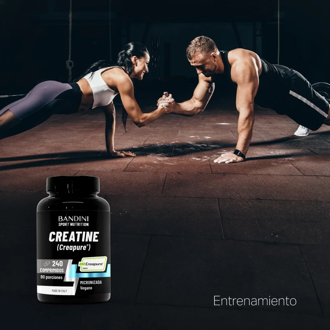 Bandini Creatine CREAPURE Monohidrato 240 Comprimidos Suplemento Deporte Gimnasio Vegano