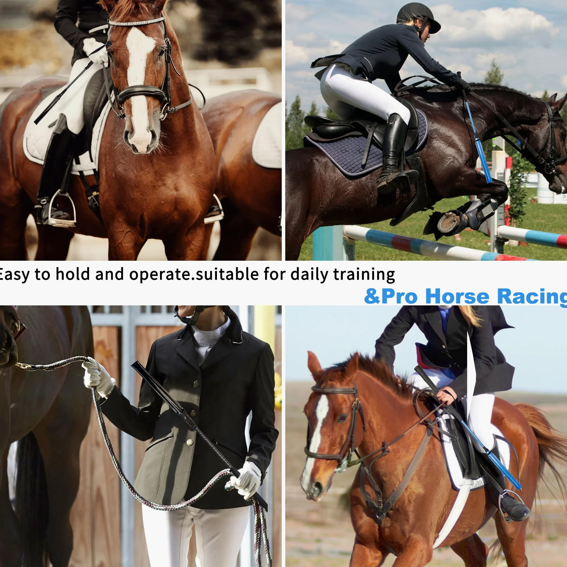 Látigo profesional de carreras de caballos para jockey de 68 cm