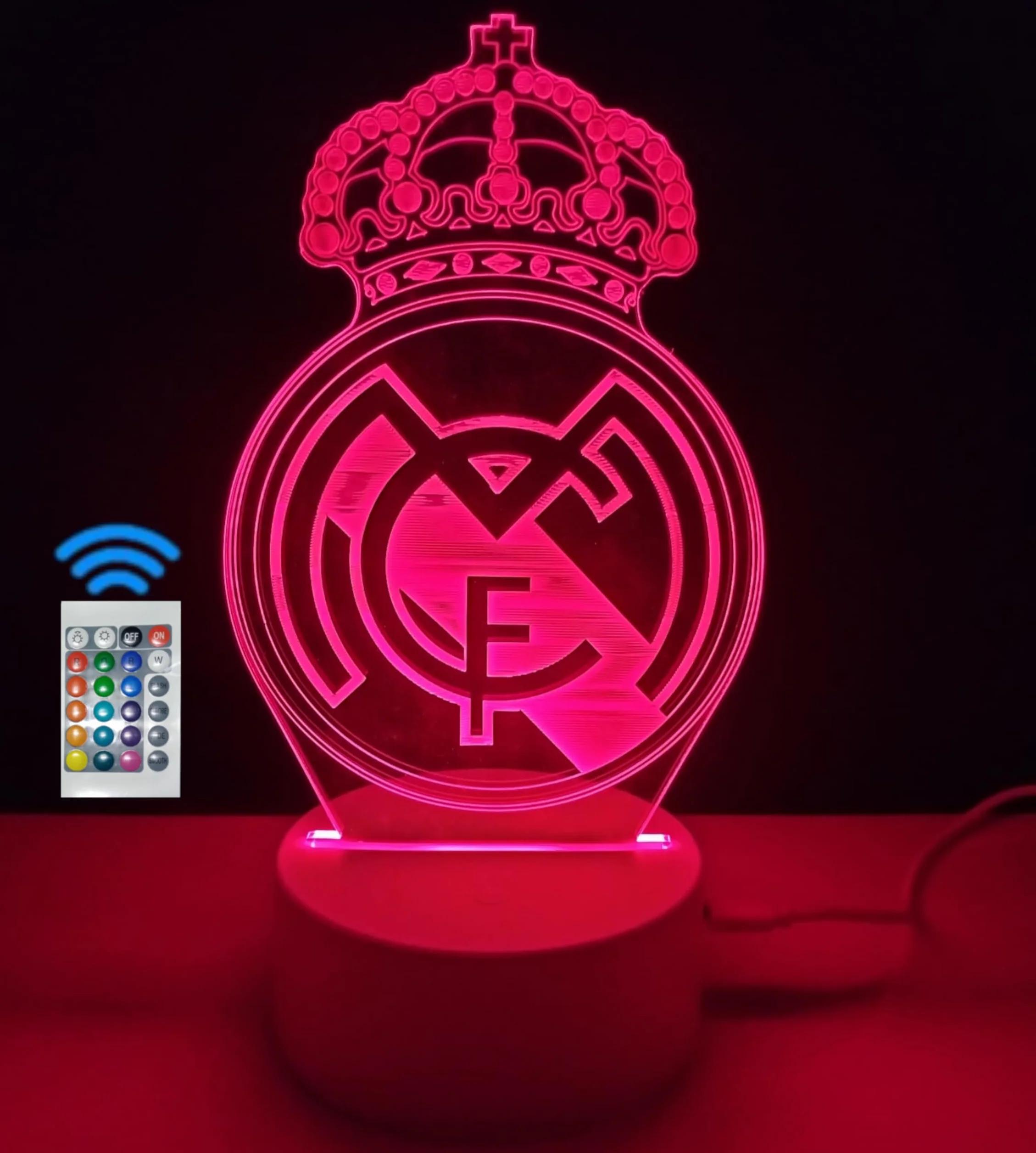 Lámpara 3D decorativa fútbol iluminación interior