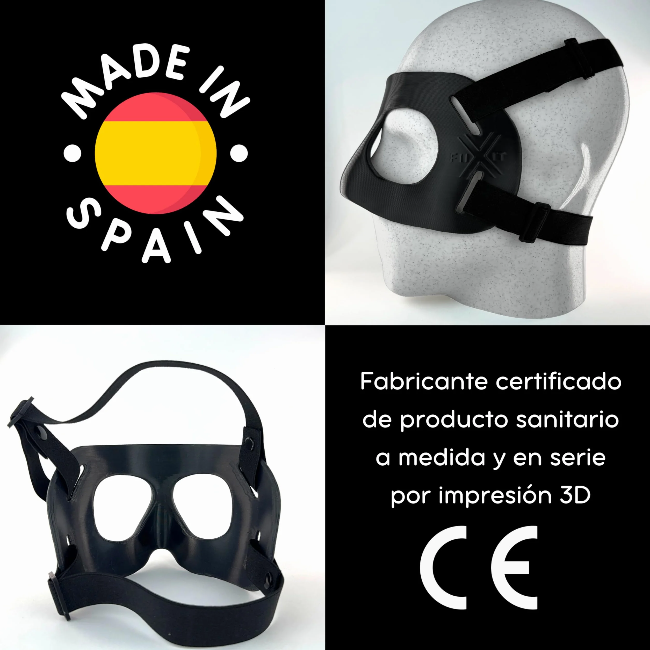 Máscara Protección de Nariz 3D Deportiva Facial Protectora para fútbol, Baloncesto, Voleibol