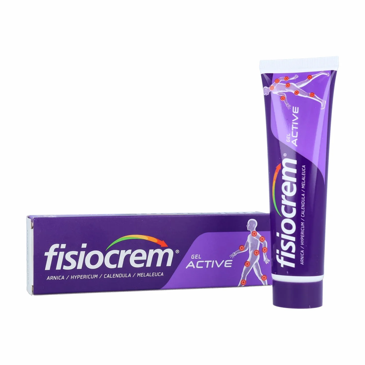 FISIOCREM GEL ACTIVE 60ml Crema Masaje Músculos y Ligamentos con Melaleuca, Árnica, Hypericum Perforatum, Calendula