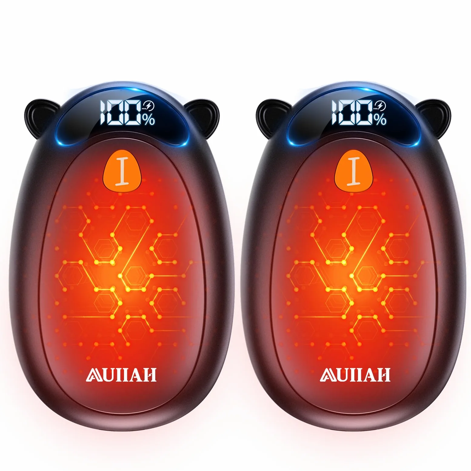 Calentadores de manos recargables con pantalla LED magnética, paquete de 2, 4 niveles de calor, calentadores de manos eléctricos portátiles, regalos para Navidad, hombres, mujeres, Raynaud