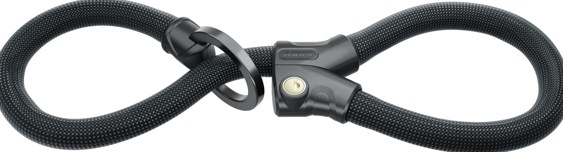 ABUS Candado de Cadena Infinity Loop 1806, longitud 140 cm, negro | Candado para bicicleta con función Double-Loop, cadena cuadrada de 6 mm, funda IvyTex, cierre automático