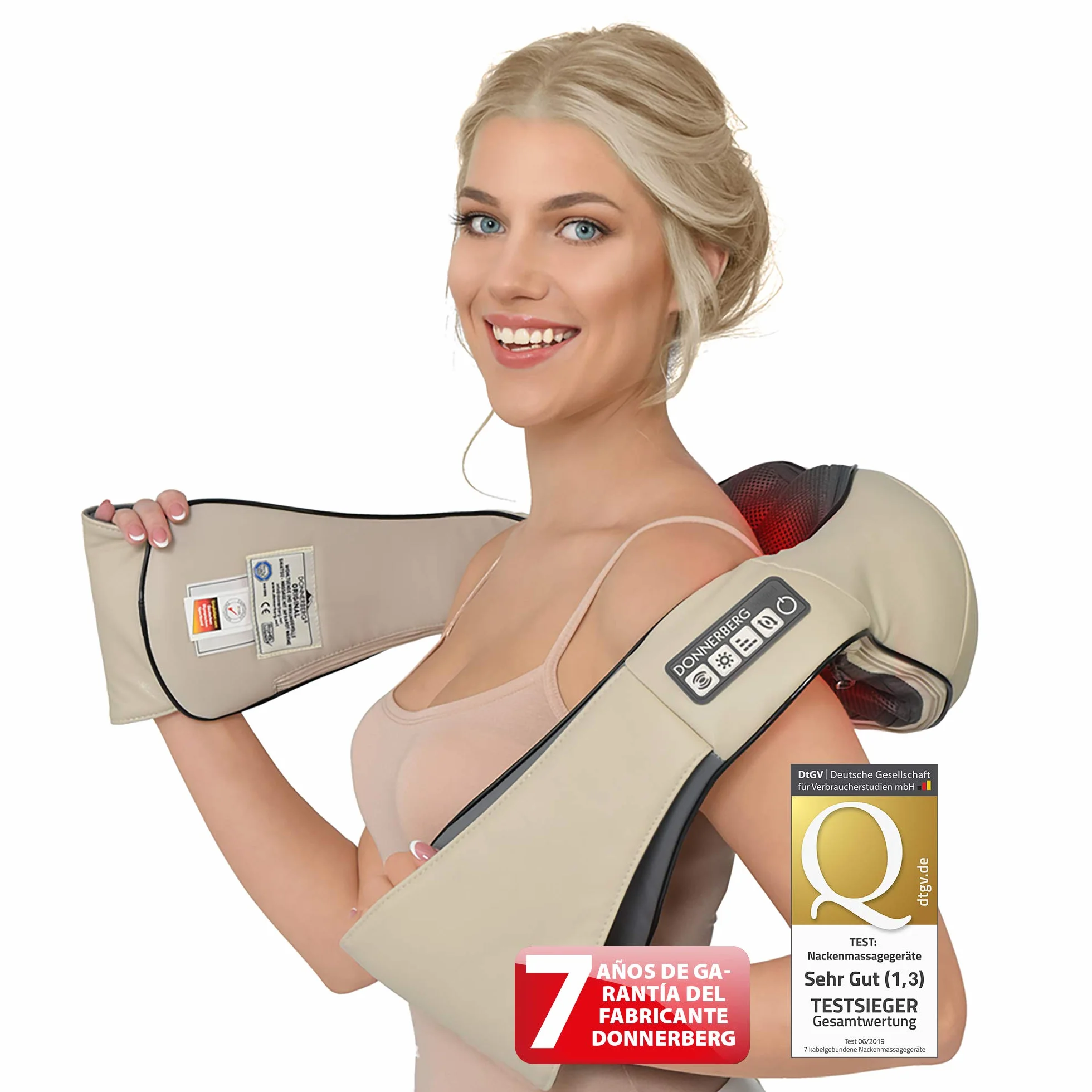 Donnerberg Masajeador Cervical y Espalda Manual con Calor Infrarrojo