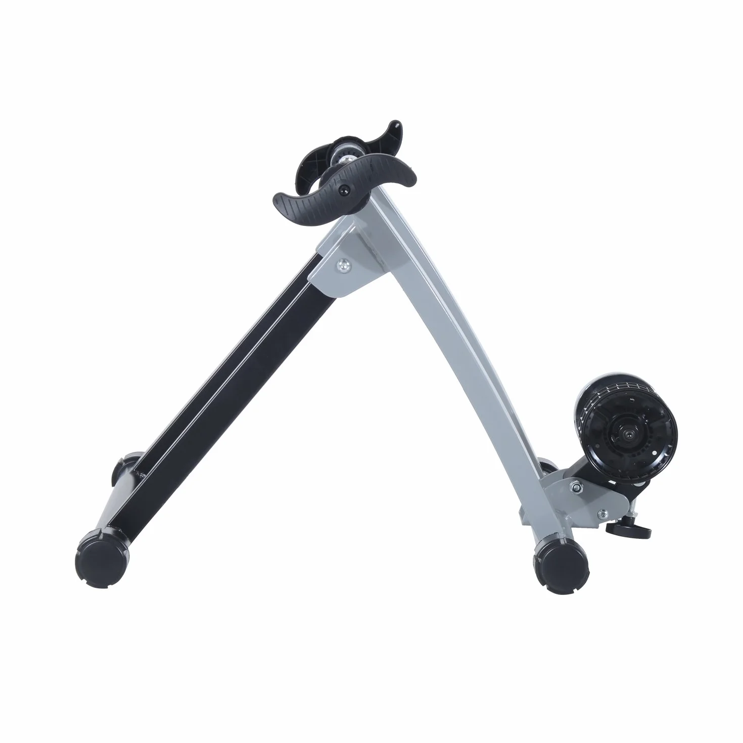 HOMCOM Rodillo de Entrenamiento Magnético para Bicicleta Cicloentrenador Plegable 54,5x47,2x39,1cm Plata y Negro