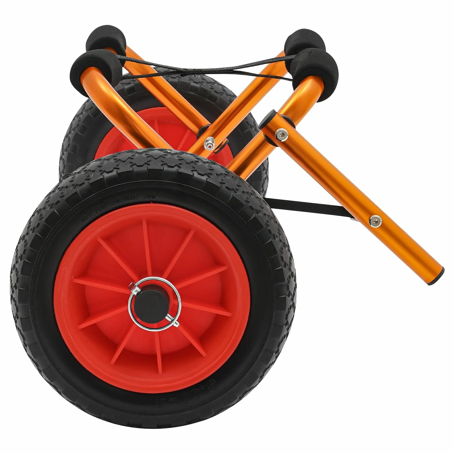 Carro plegable de aluminio para canoas y kayaks, 80 kg, neumáticos de goma maciza