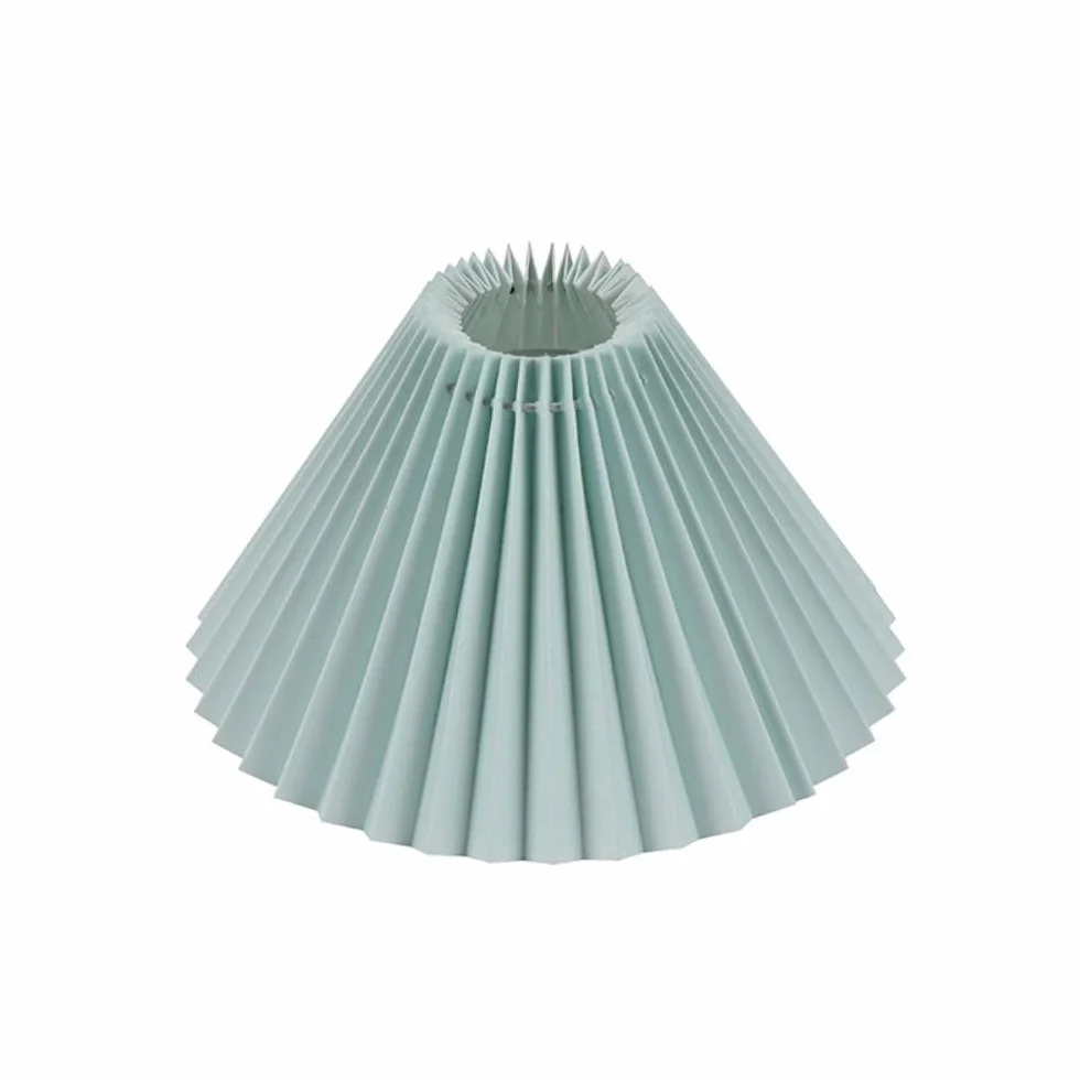 Cubierta protectora de lona plisada vintage para lámparas de mesa y techo E27 (beige)