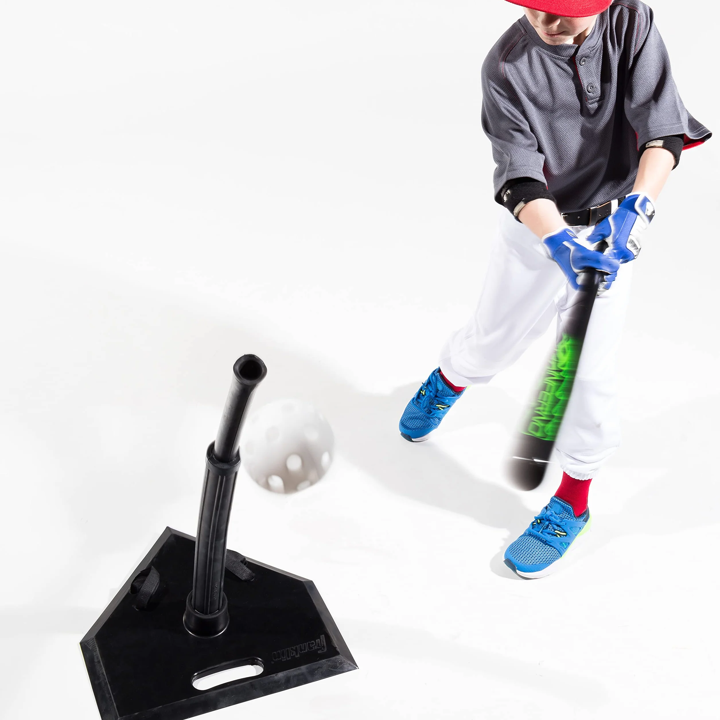 Franklin Sports One-Position Rubber Batting Tee para Béisbol, Bateo, Soporte, Camiseta Juvenil Ajustable, Talla Única