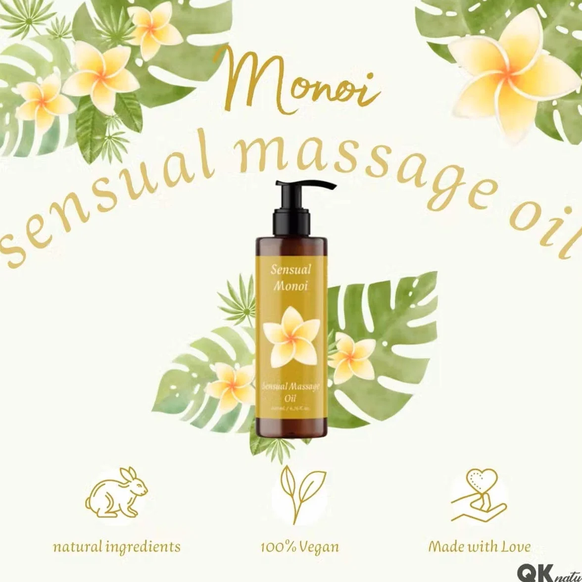 Aceite de Masaje MONOI BIO 200ml con Ingredientes Naturales