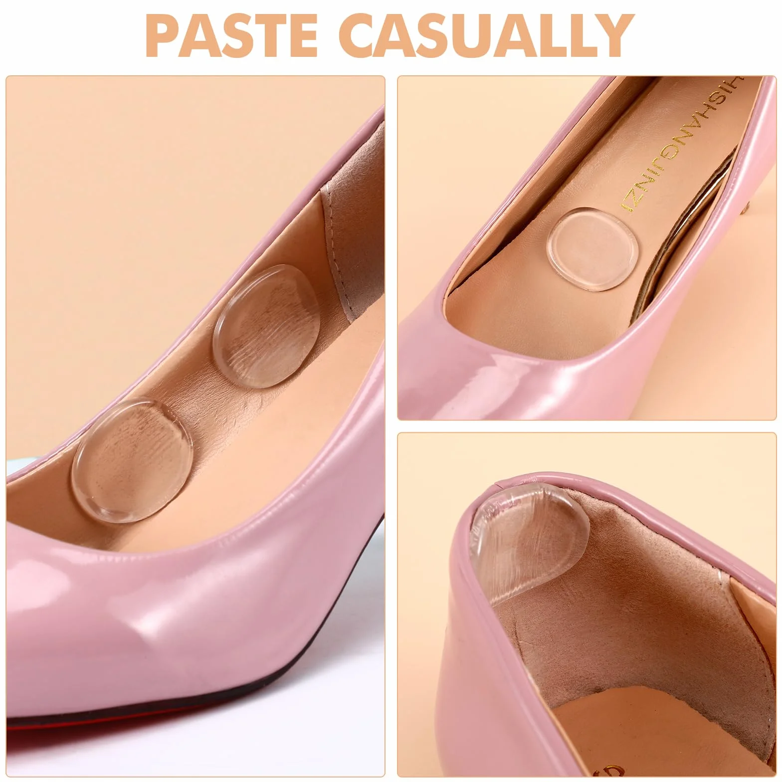 Almohadillas de gel transparente para zapatos de tacón de mujer, antidesgaste, protectores de pies, 6 pares
