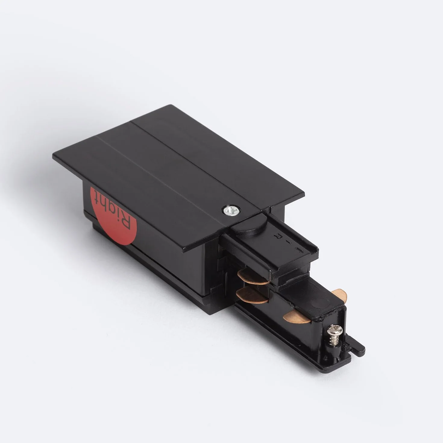 LEDKIA LIGHTING Conector Right Side Rojo para Carril Trifásico DALI Empotrable Aluminio Negro