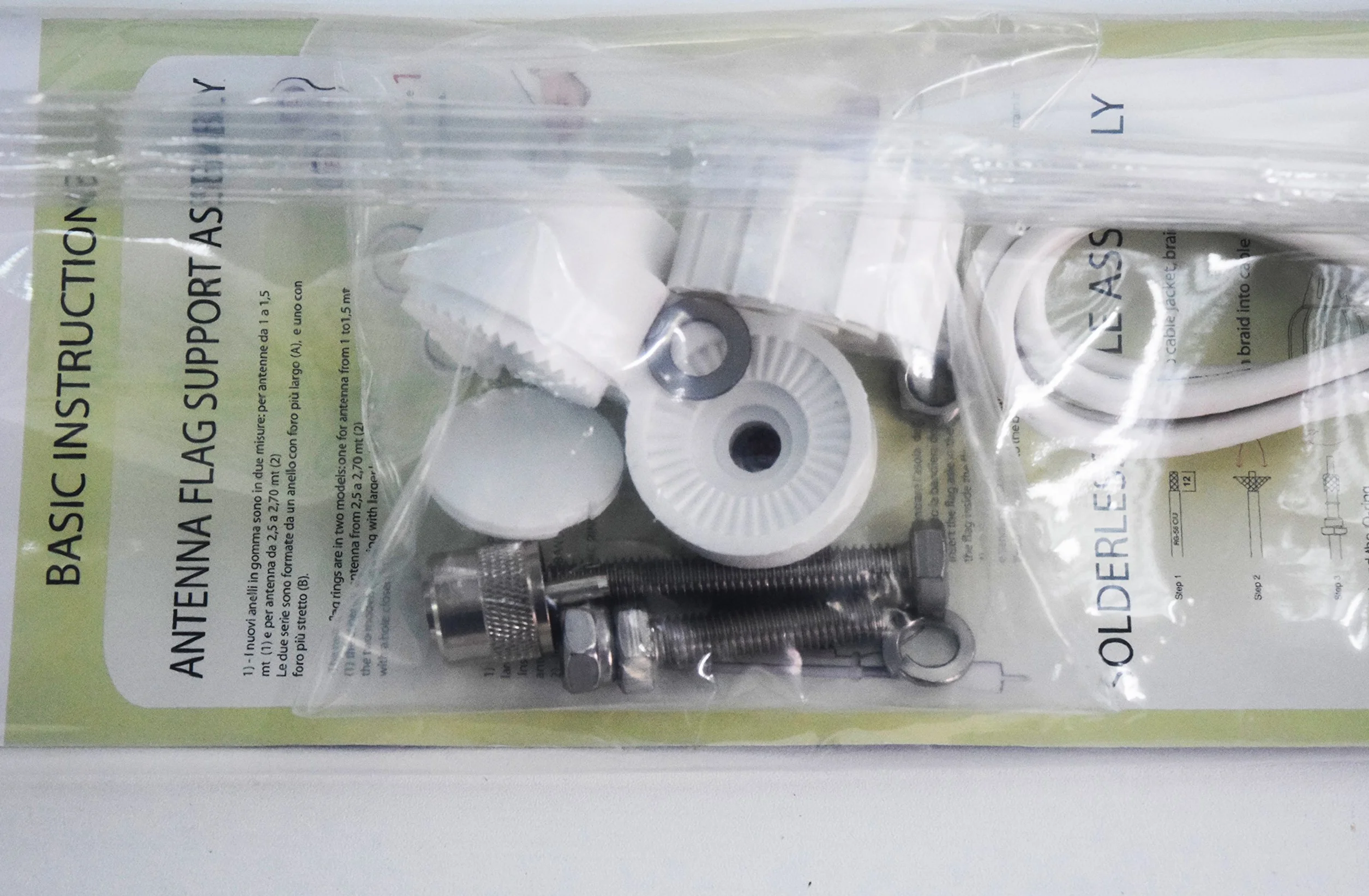 Antena VHF SPARK C-67 para embarcaciones blanco conector PL