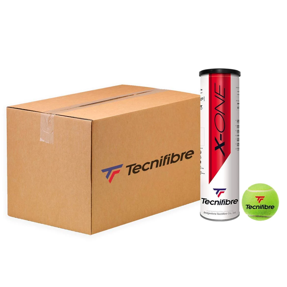 Cajon De 36 Botes De 4 Bolas Tecnifibre X-One 60xone364n