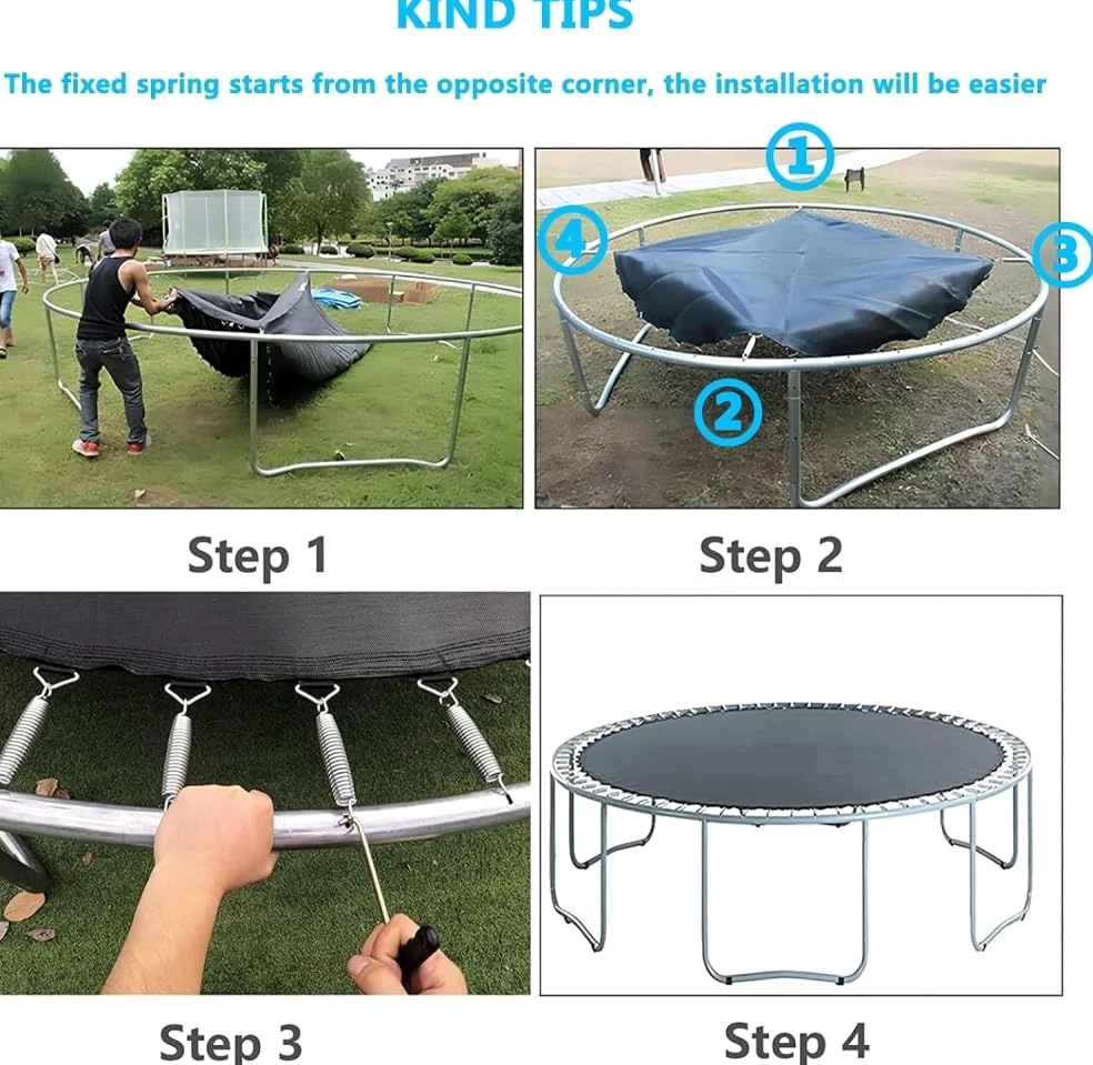 Alfombrilla redonda resistente de repuesto duradera para saltar seguro al aire libre, ideal para trampolines, absorción de impactos, experiencia de salto mejorada