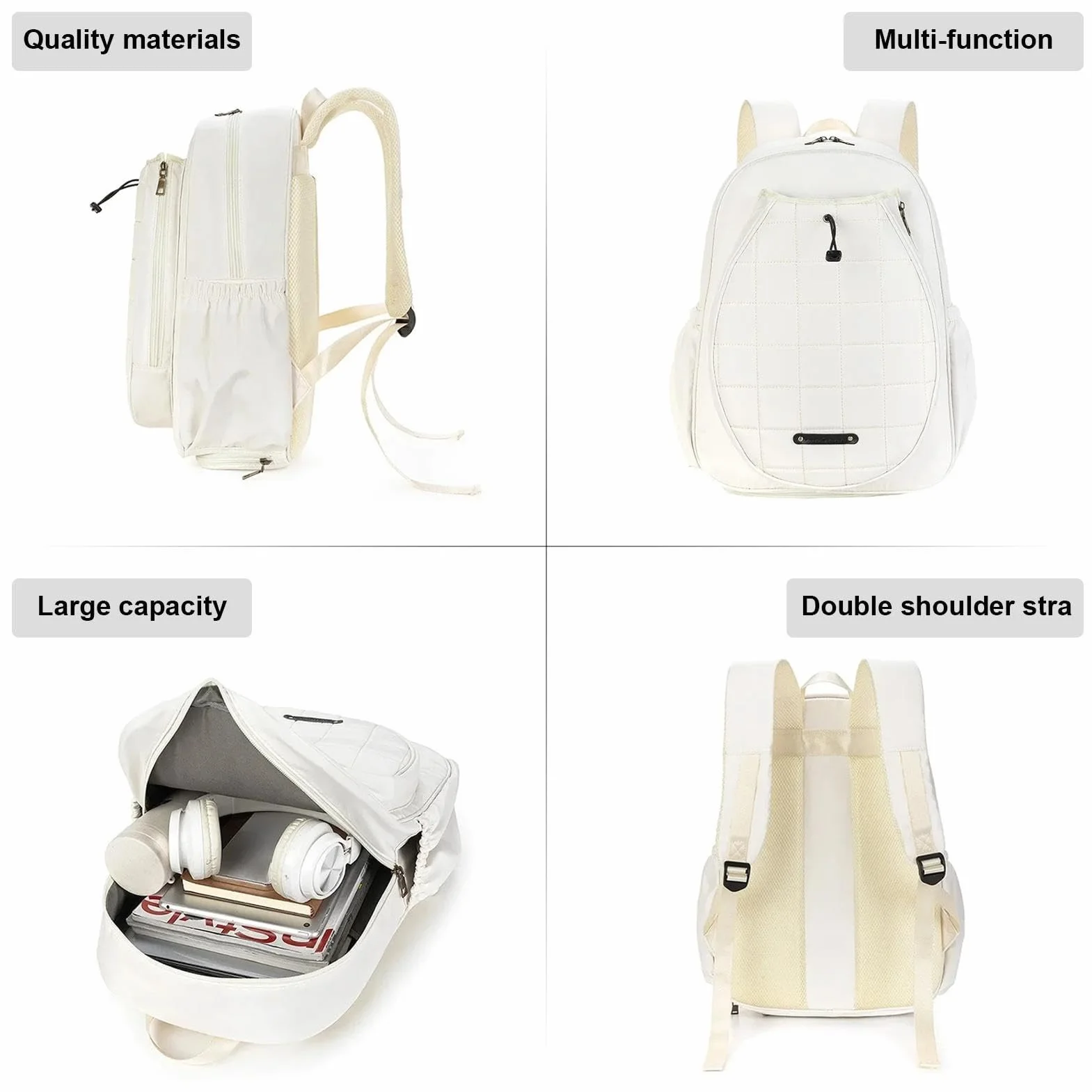 Fulenyi Mochila para Raqueta de Tenis, Mochila de Tenis para niños - Bolsa de Raqueta de Tenis Ajustable,Funda de Gran Capacidad para Raqueta de Tenis, Mochila Head Tennis para Adultos y niños