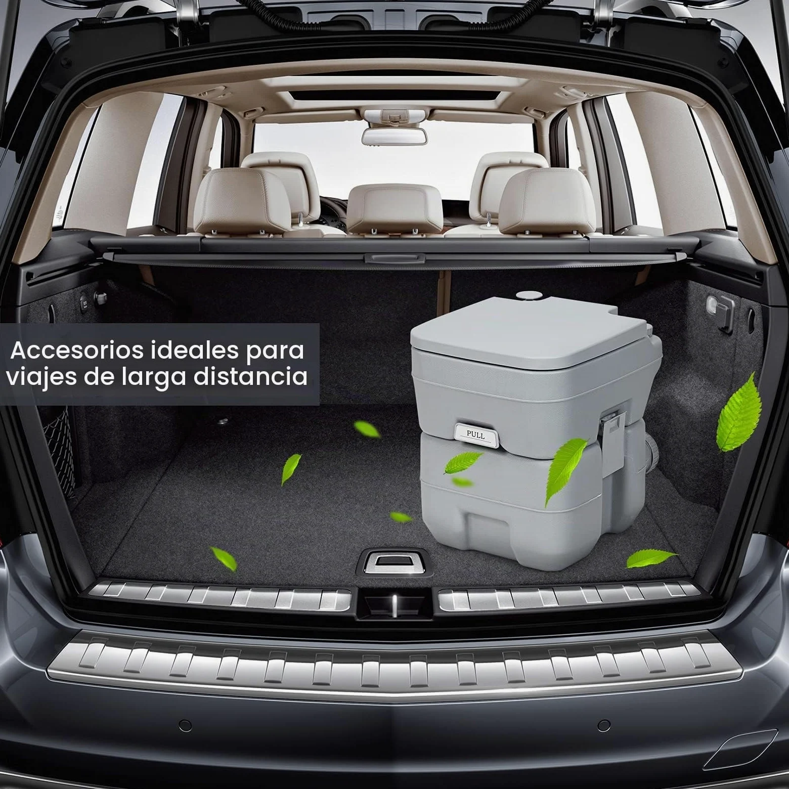 COSTWAY 20 L Inodoro Portátil con Tapa para Camping Viaje Móvil WC/Baño Portátil Camping Exterior con Extraíble Tanque de Aguas Residuales y Tanque de Agua Dulce 12 L