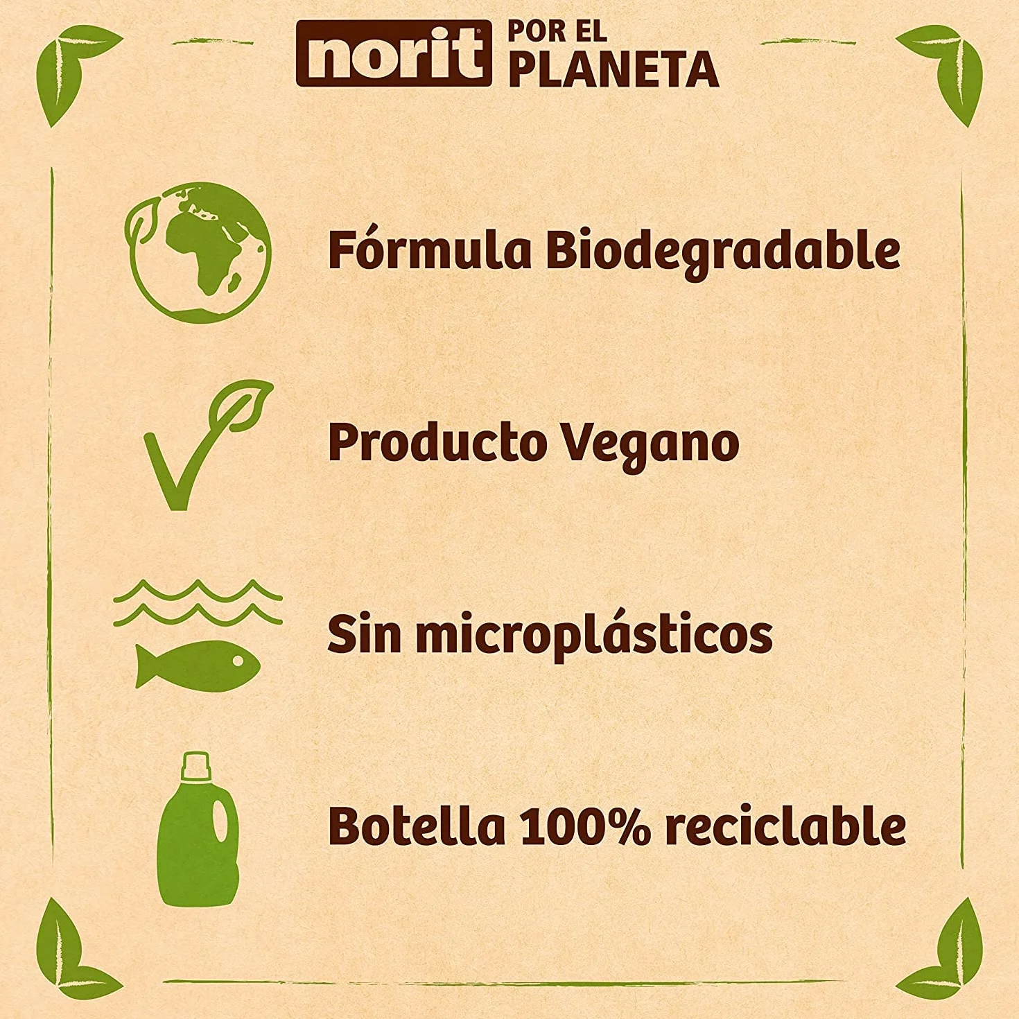 NORIT Bebé Detergente Líquido para Ropa de Bebé Pieles Sensibles Pack 4x1125 ml 4500 ml