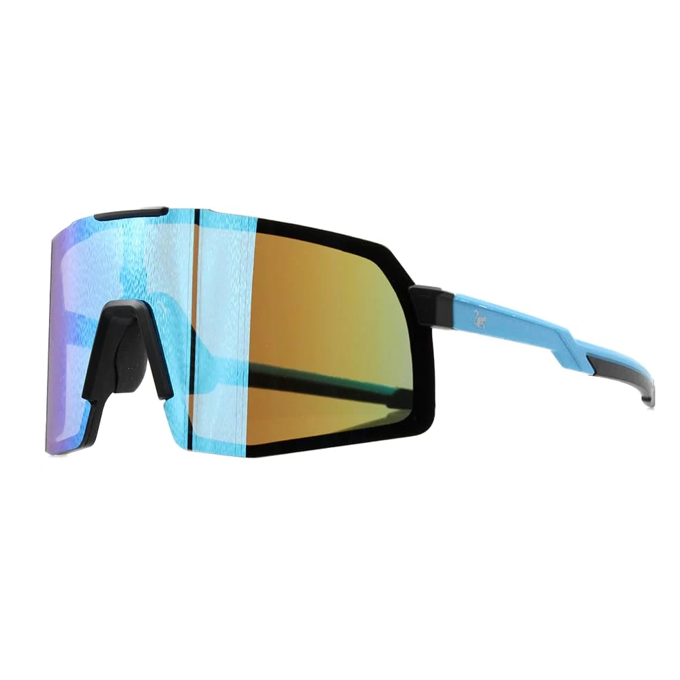 Surf Monkey Gafas de Sol Polarizadas con 3 Lentes Intercambiables | Gafas de ciclismo | Bici de Montaña | Ciclismo | Running | UV 400 Anti Viento - Hombre y Mujer