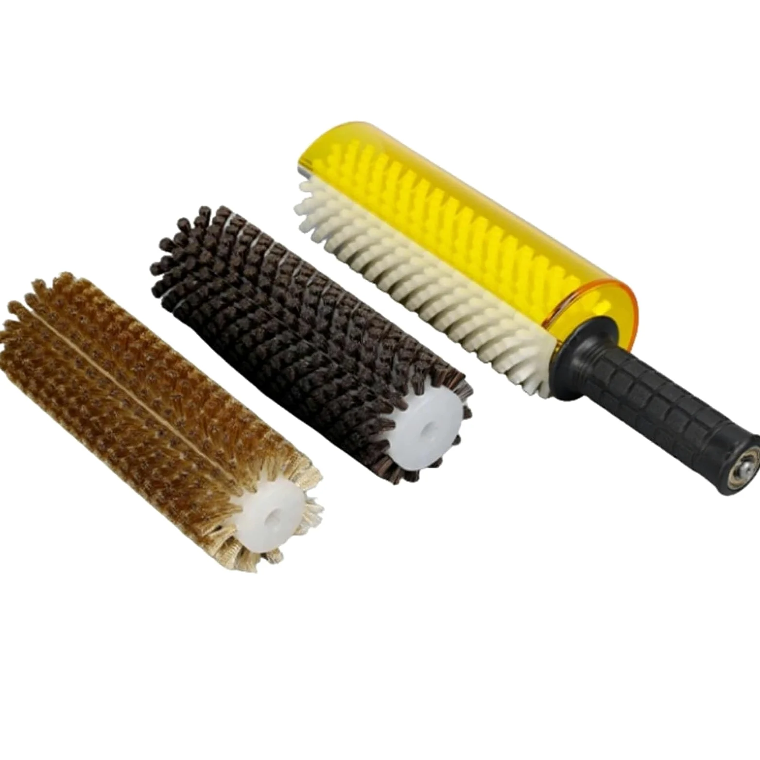 Kit De Cepillo Giratorio para Esquís, Mango del Cepillo Giratorio con Eje Protector Y Cepillos De Nailon, Latón Y Crin De Caballo, Funda Desmontable con Bolsa Protectora para Encerar Tablas De