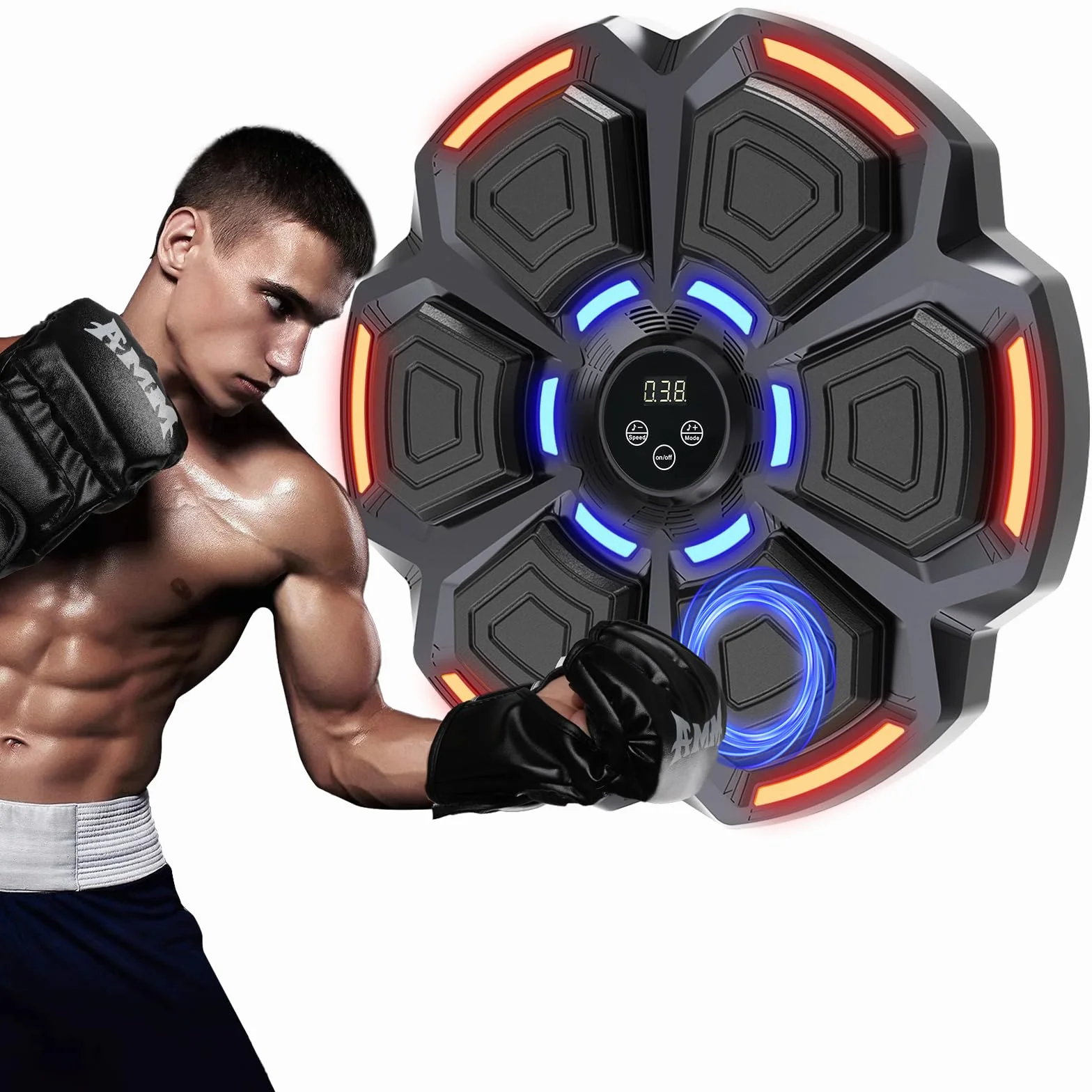 snawowo Music Boxing Machine Adulto 9 Modos 9 Velocidad Boxeo Musical con Guantes Bluetooth Recuento Inteligent