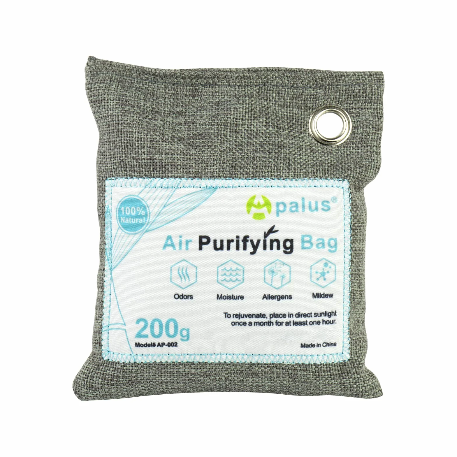Apalus Bolsa de Carbón Activo de Bambú Deshumidificador Purificador de Aire 200g