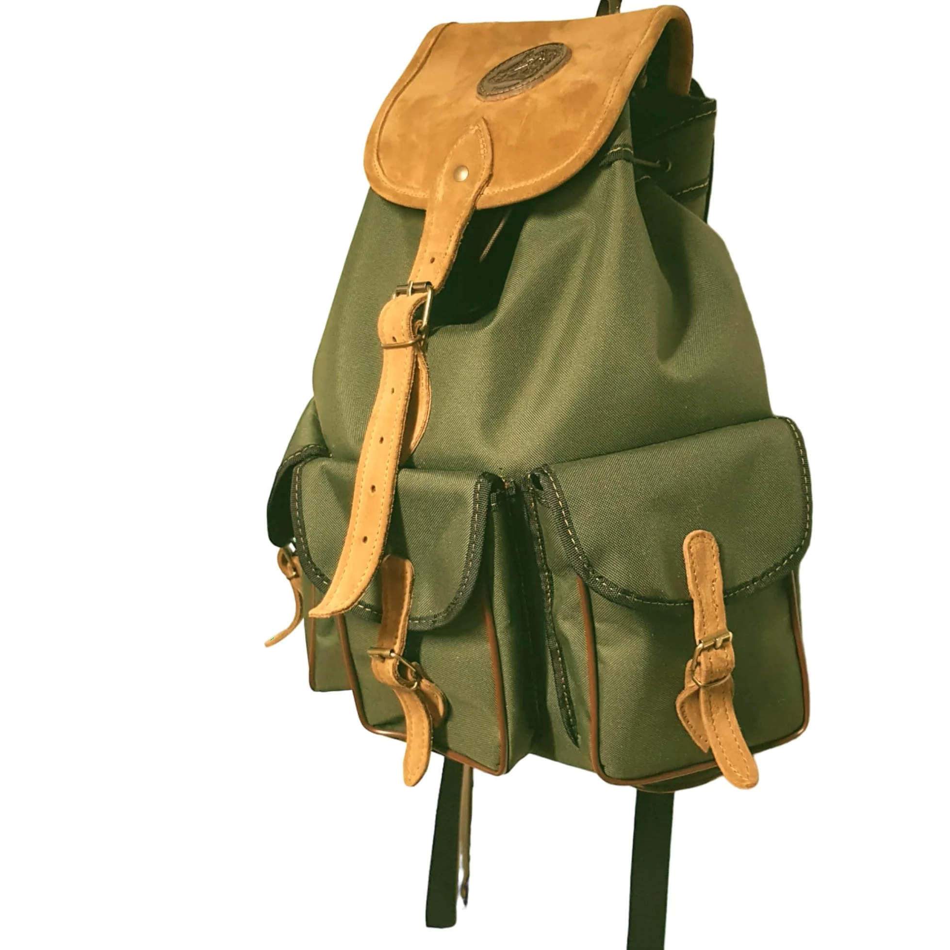Mochila de caza, grande, fabricada en lona con 3 bolsillos