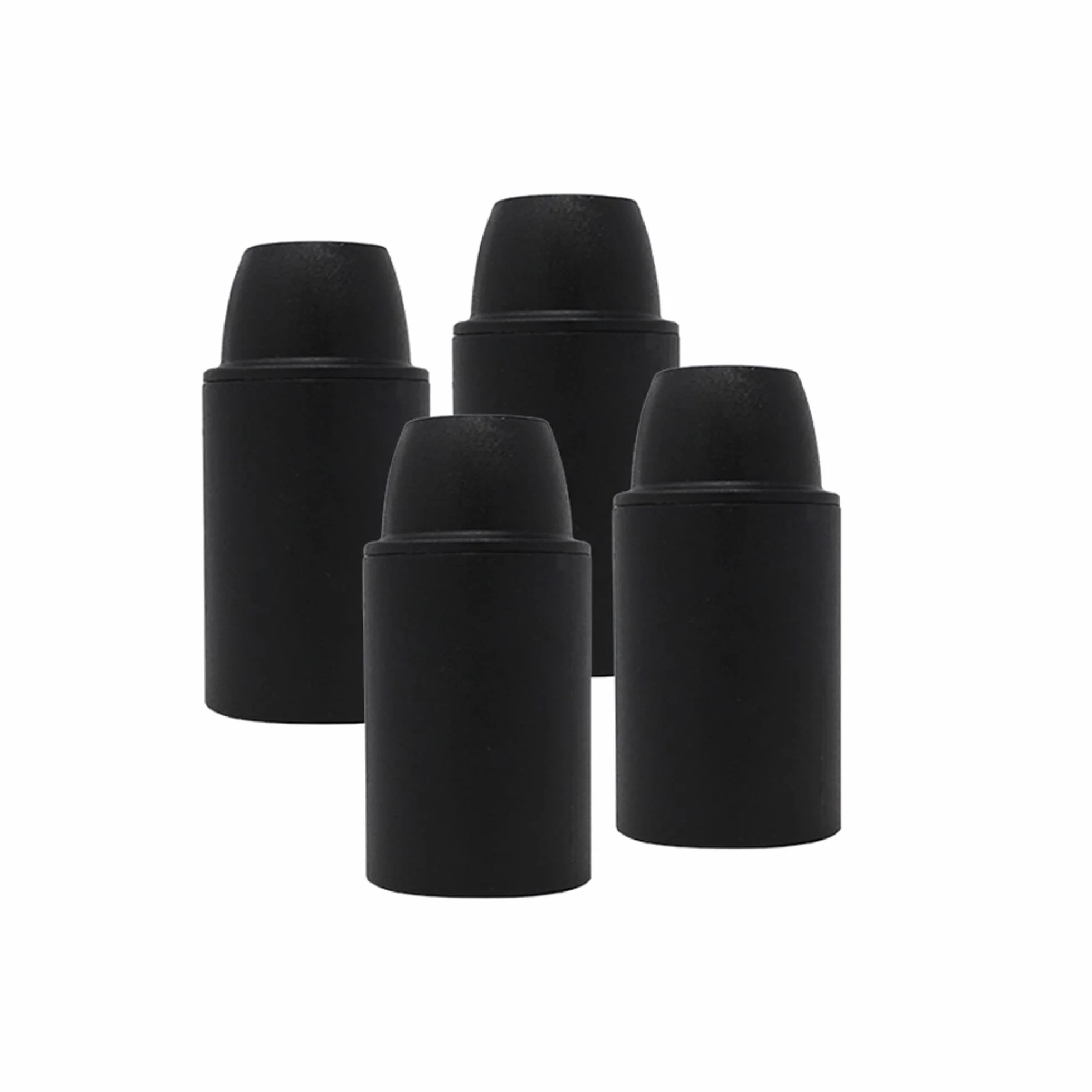 Portalámparas E14 Negro Casquillo pequeño liso Montaje M10x1 Base Bombilla Fabricación Italiana