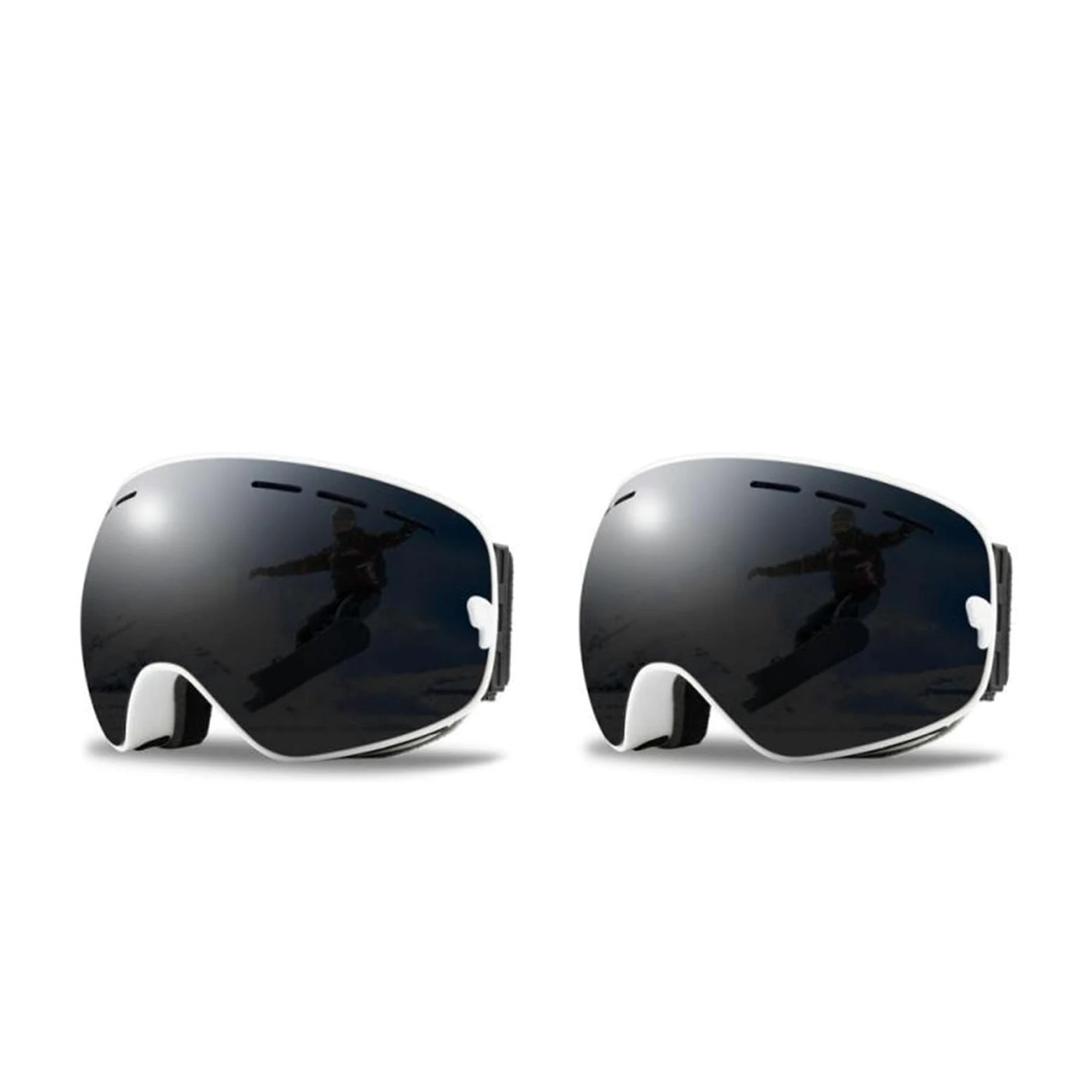 Gafas de esquí 1/2/3P Gafas de esquí Gafas de montañismo duraderas Gafas de arena Gafas de esquí antiniebla Gafas de esquí Gafas de radiación Gafas de viento para exteriores (Color: 12 2 piezas)