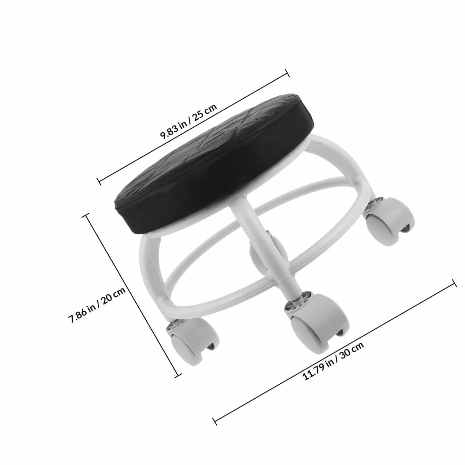 DOITOOL Taburete para Pedicura con Ruedas, Material PU y Plástico, Capacidad de Carga Fuerte para Salones de Belleza