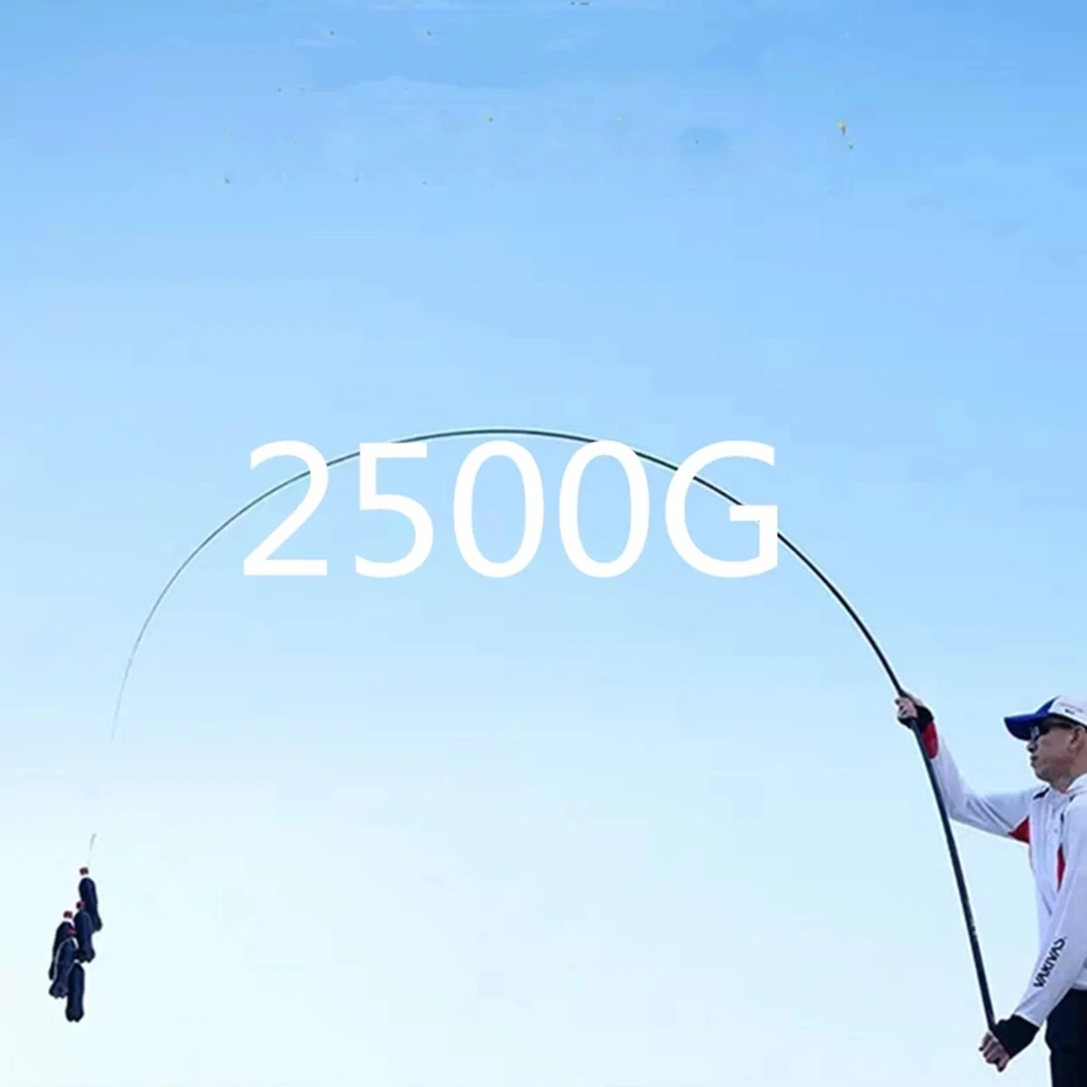 Caña de pescar telescópica de fibra de carbono 2,7 m - 10 m