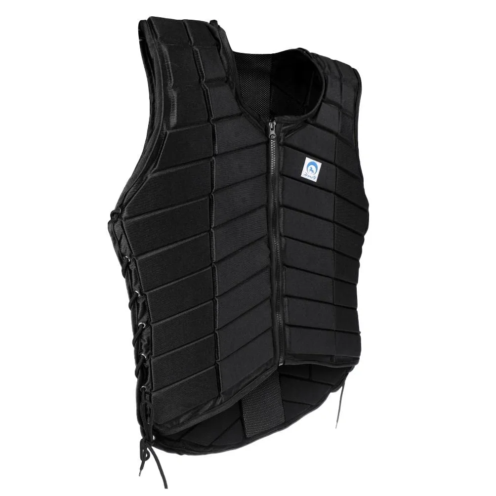 Leeadwaey Chaleco de seguridad para equitación, protector de cuerpo para hombre, talla XXL, color negro