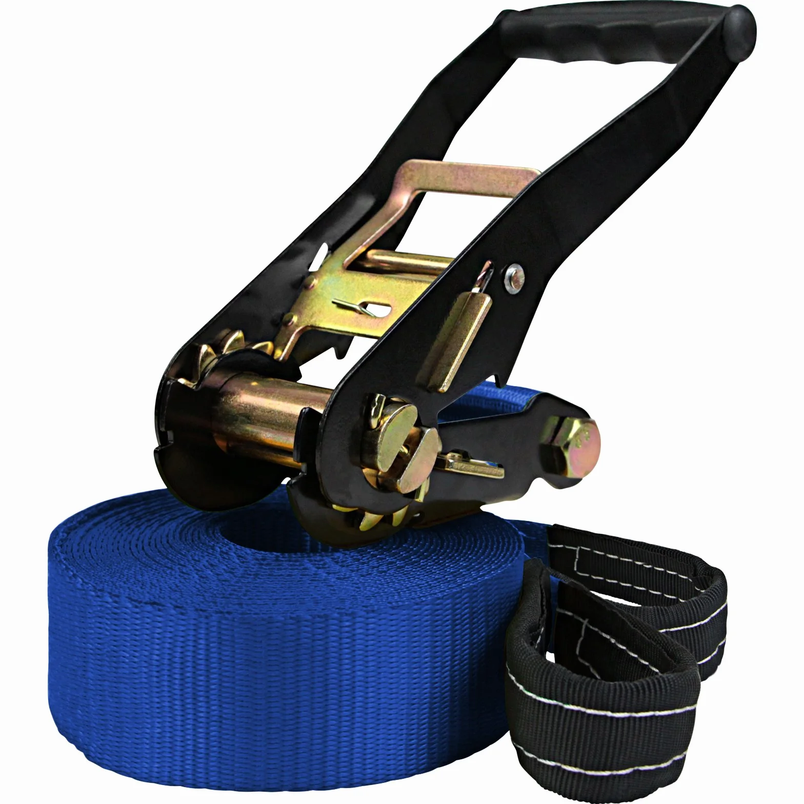ALPIDEX Slackline 15 m para principiantes y expertos , Carga máxima 2 toneladas , Incl. una bolsa de transporte, Color:azul