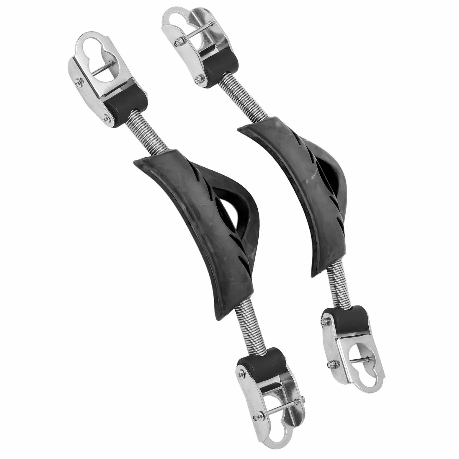 2 Correas de Resorte para Aletas de Buceo, Acero Inoxidable 316, Doble Uso, con Hebillas, para Jet Fin (OMS).