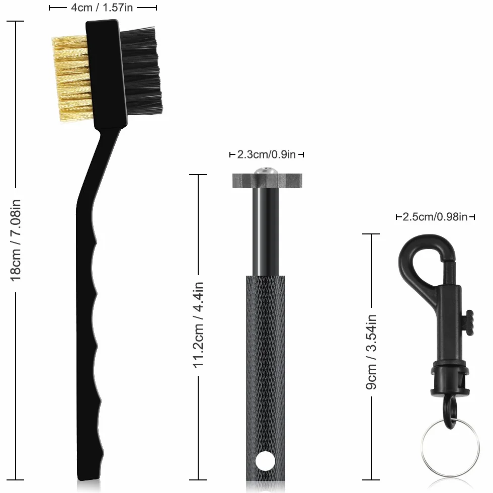 SENHAI Rascador y Cepillo para Palos de Golf, Kit de Limpieza y de Afilado para Ranuras Cabeza Hierros, Accesorios de Golf