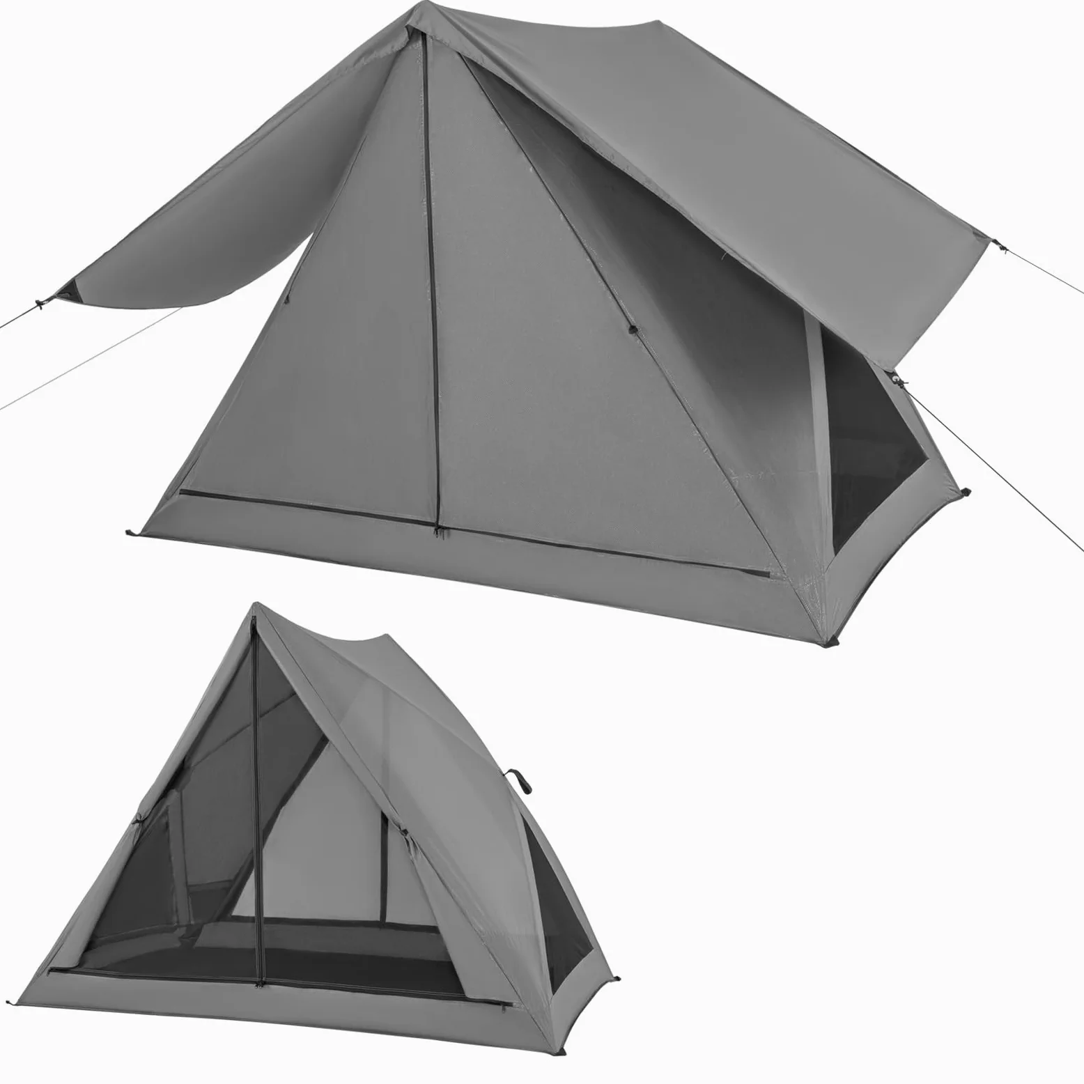 COSTWAY Tienda de Campaña 2-3 Personas, Unidireccional De 360°, Tenda Campismo Impermeable Y Resistente Al Viento para 4 Estaciones, Campaña Montaje Rapido, 225 x 145 x 161 cm