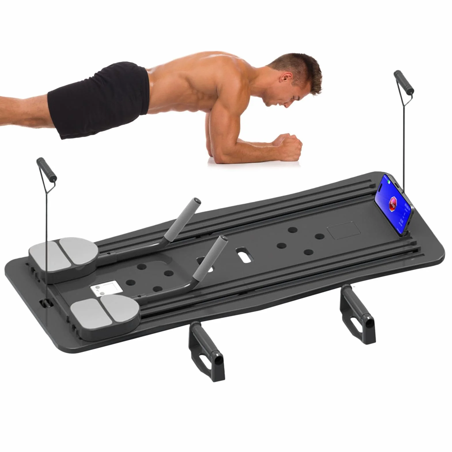 Tabla De Fitness Ajustable - Equipo Portátil De Pilates Para El Hogar | Tablero De Fitness Portátil De Equipo De Pilates De Rodillo Abdominal, Tablero De Ejercicio Multifuncional Del Equipo