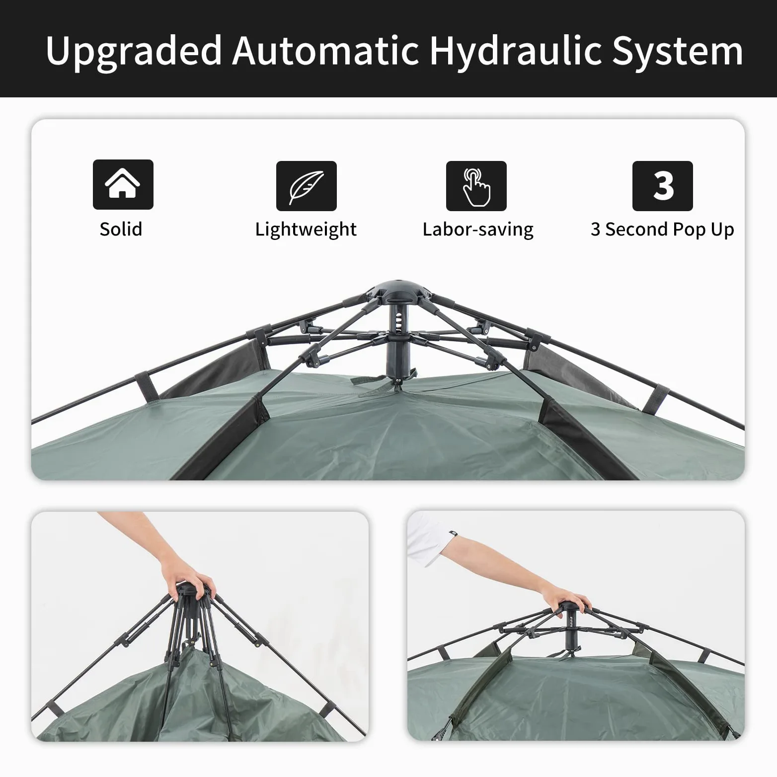 Naturehike Tiendas Instantáneas Carpa para Acampar Automática 3/4 Personas Carpa Domo de Dos Pisos Carpa Familiar Grande con Bolsa de Transporte