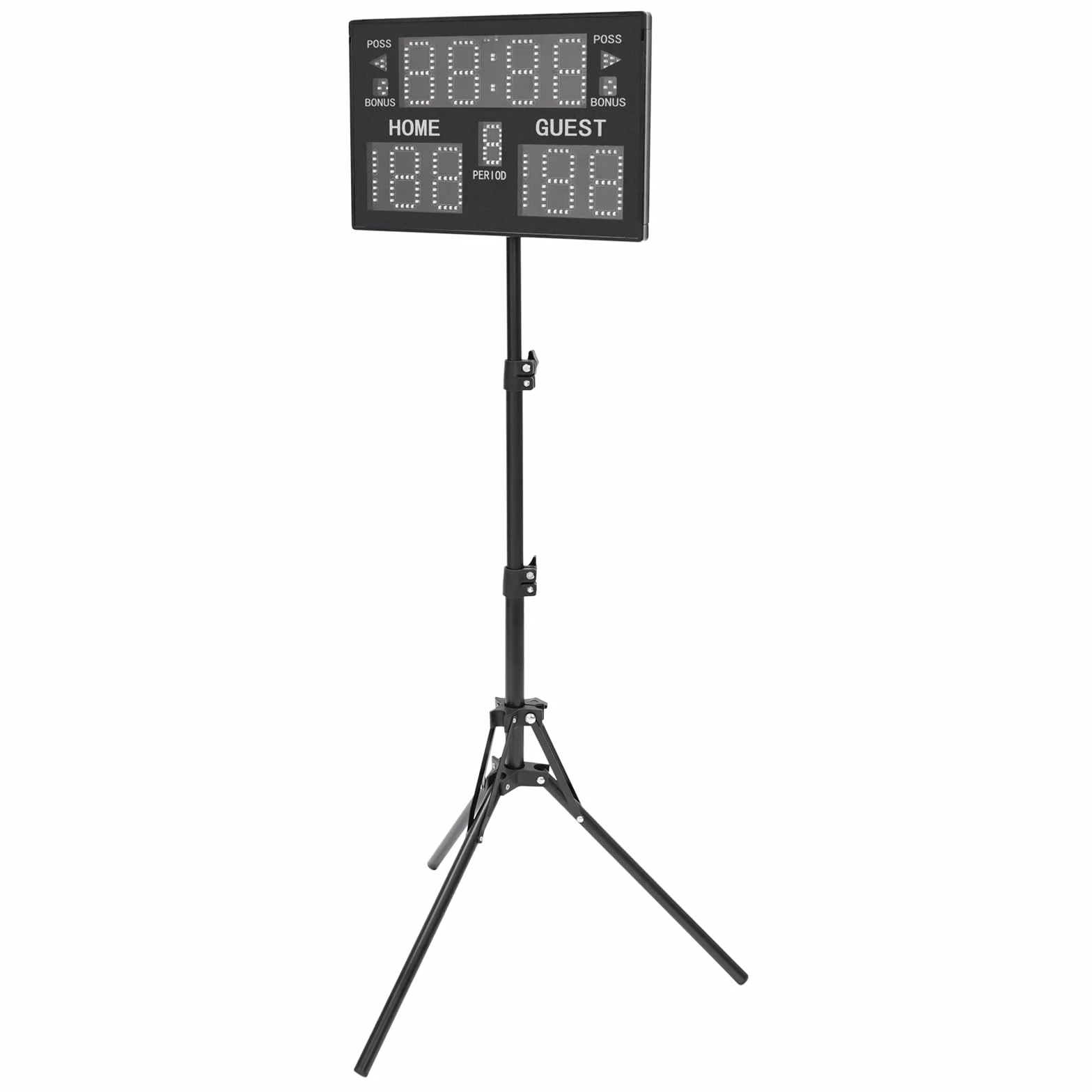 Marcador LED portátil electrónico digital de mesa con temporizador, negro, 37,5 x 25 x 2,3 cm