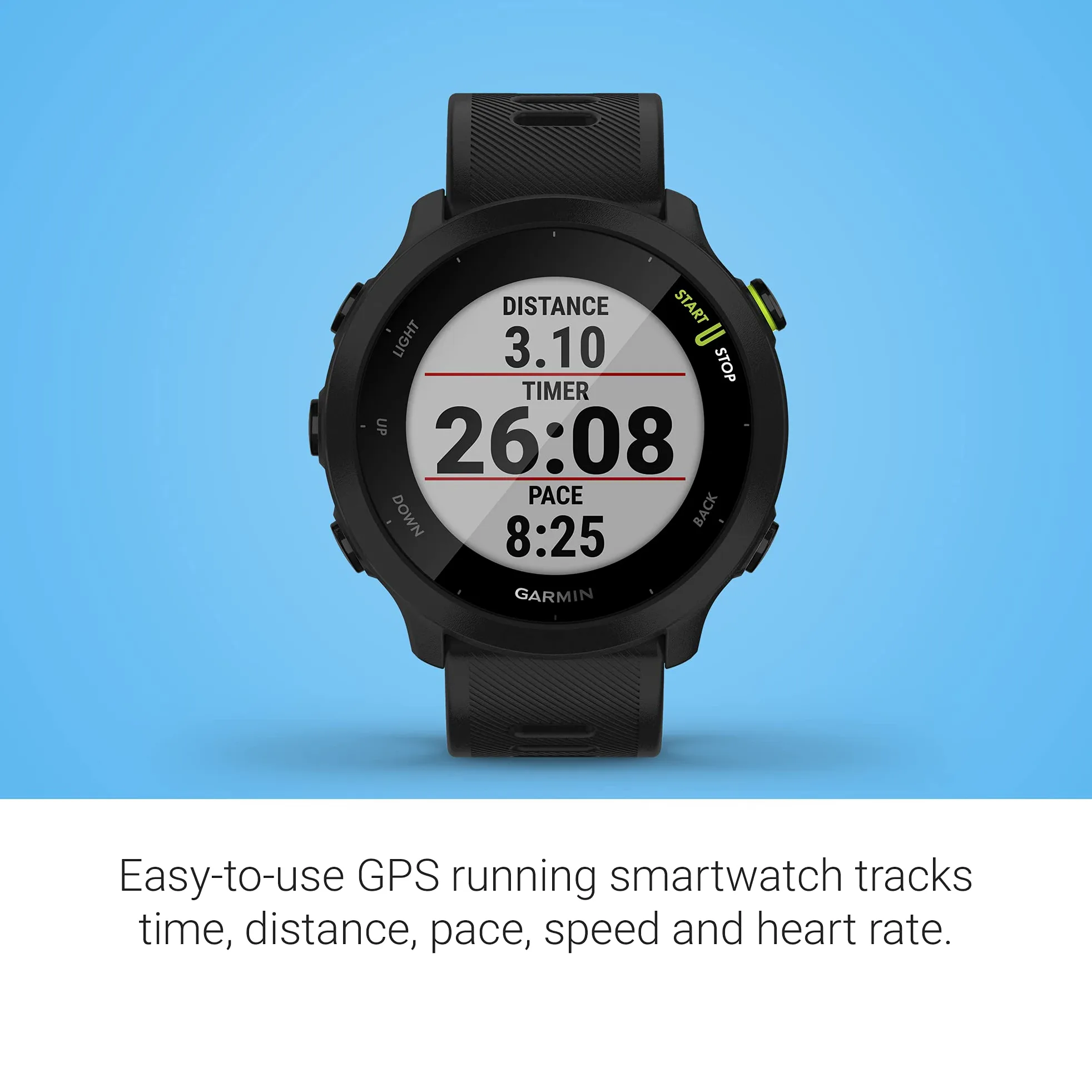 Garmin Reloj inteligente Forerunner 55 GPS para correr, negro (renovado)