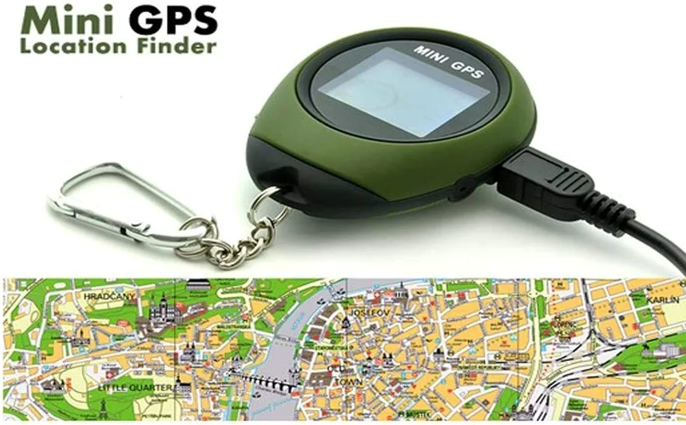 Winterworm - Llavero GPS portátil, tamaño reducido, dispositivo geolocalizador ideal para ciclismo, senderismo, excursiones en la naturaleza y «geocaching»